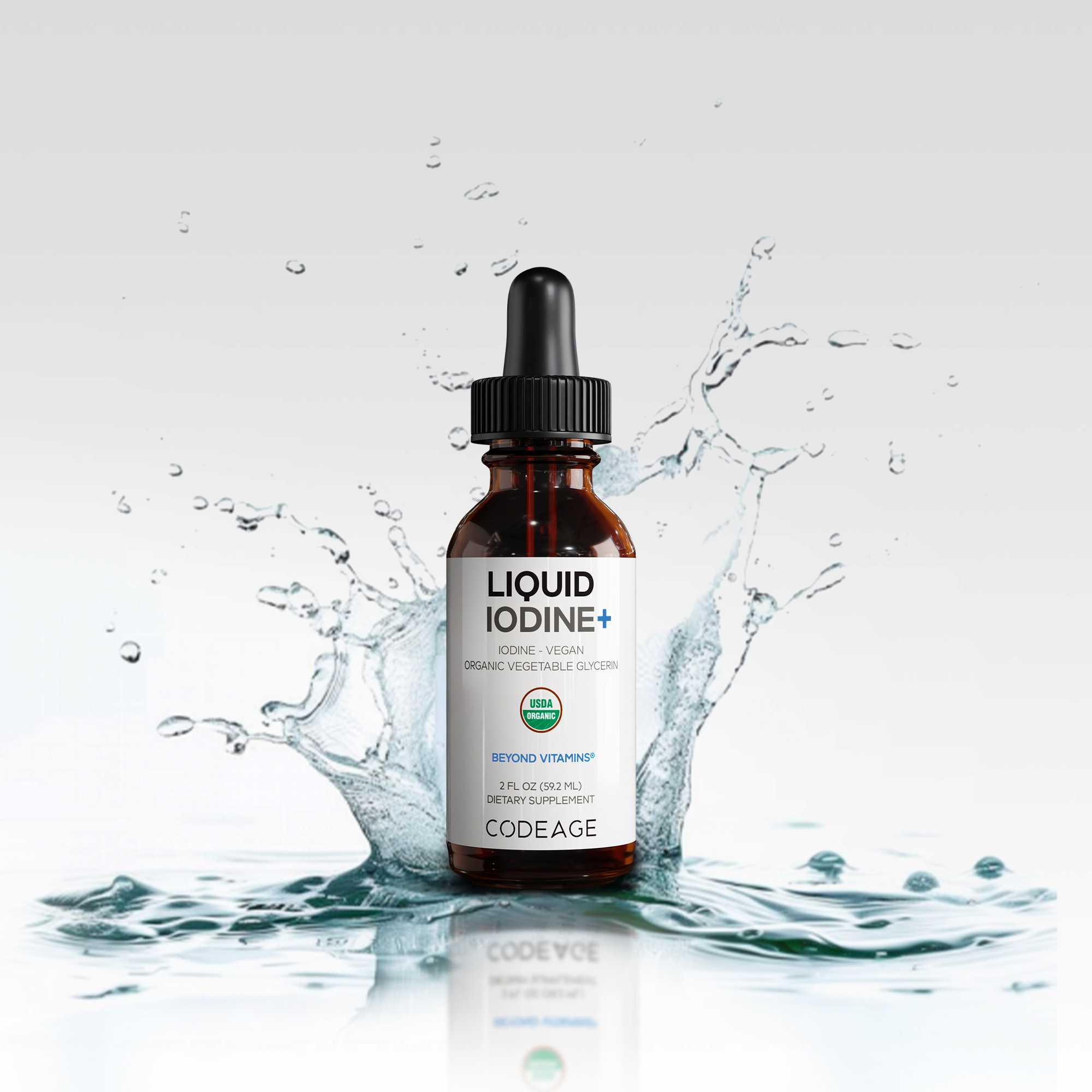 Codeage Organic Iodine Liquid Drops Supplement, USDA Organic