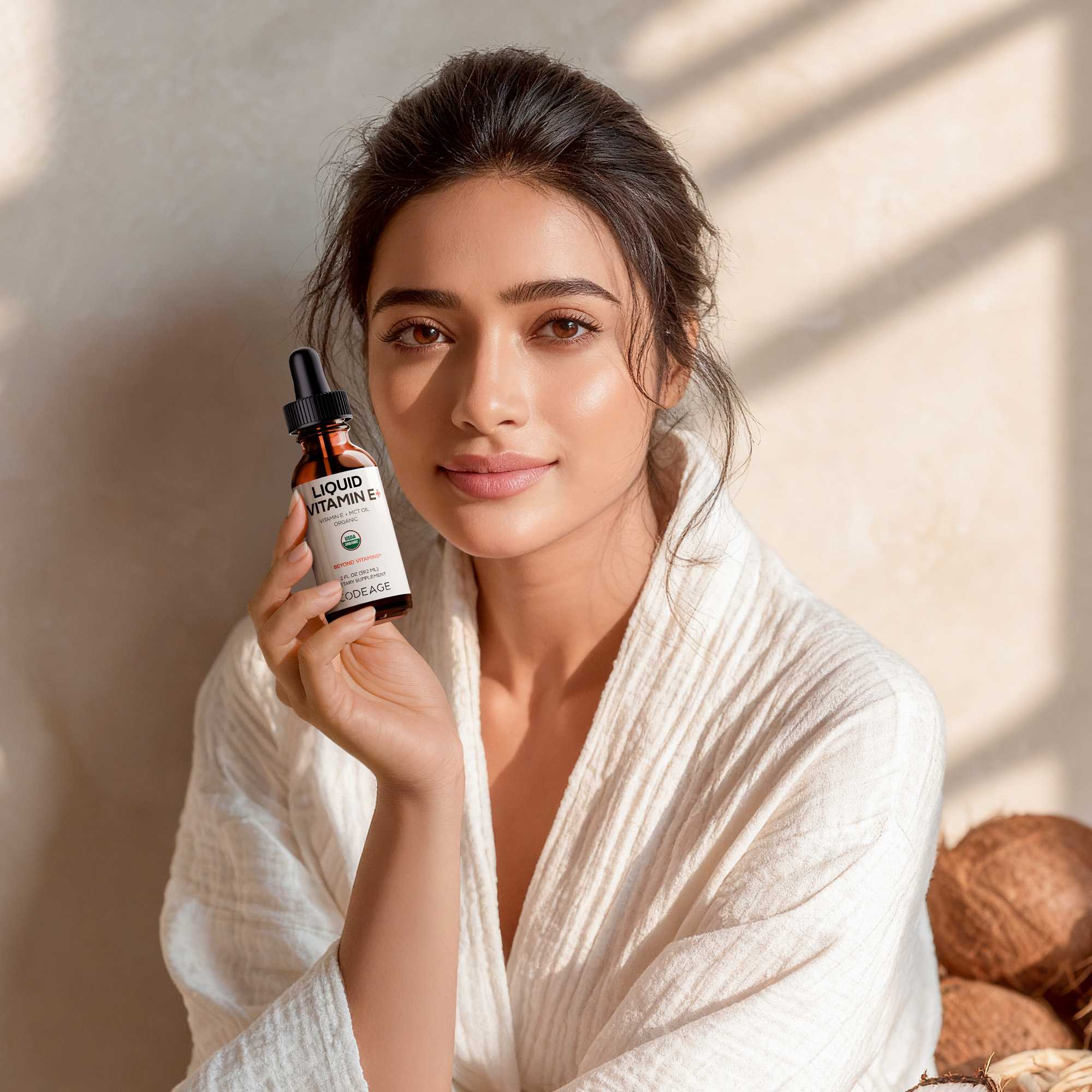 Codeage Liquid Vitamin E+ supplement MCT oil, USDA Organic