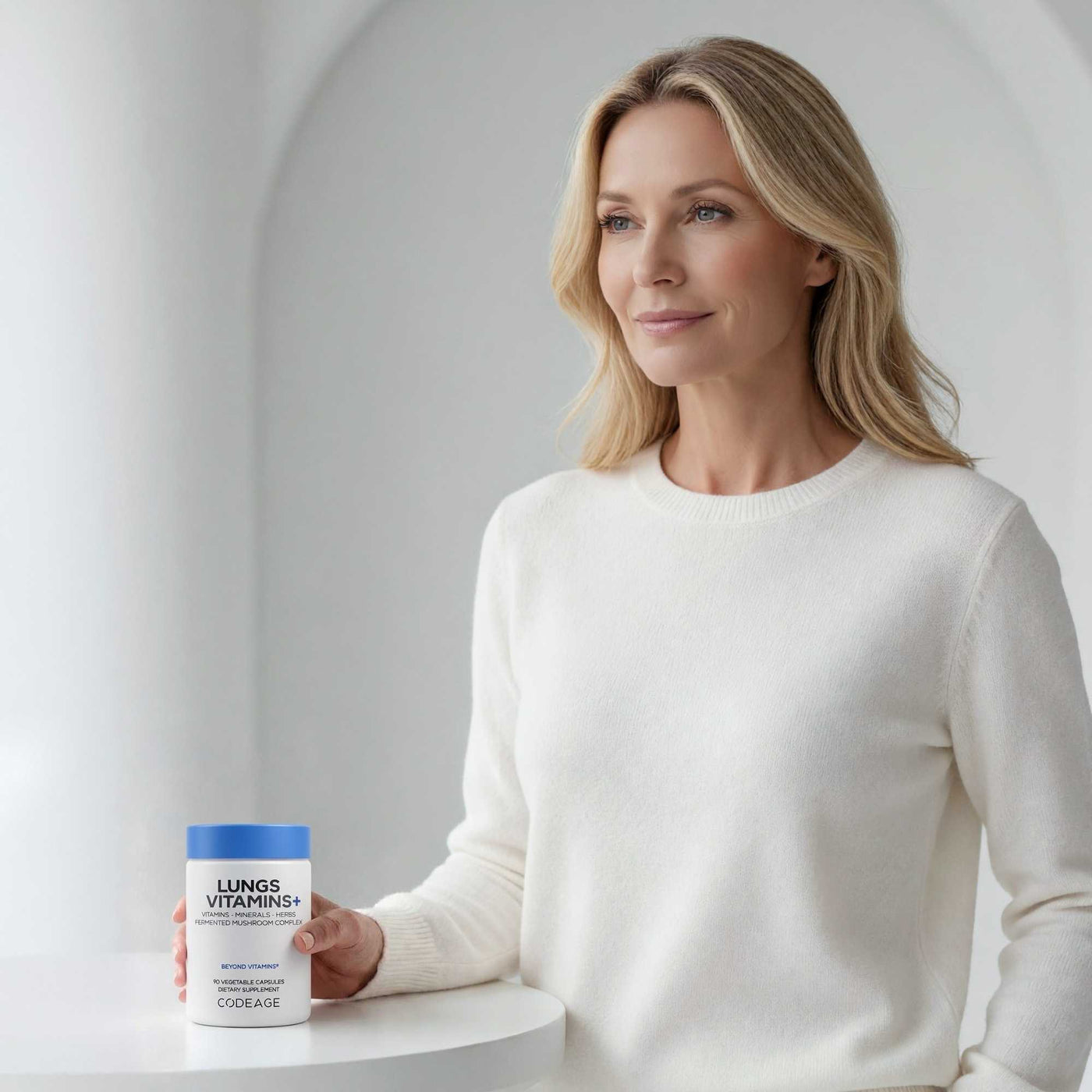 Codeage lungs health, breathing and respiratory support with minerals and essentials nutrients, vitamin E, fermented food and organic herbs