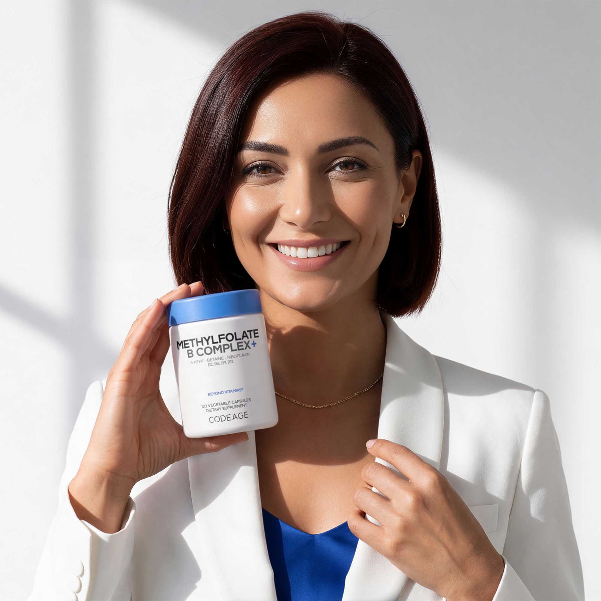 Codeage Methylfolate B Complex+ vitamin folate riboflavin vitamin B6 Vitamin B12, betaine 5-mthf supplement 2-month supply woman