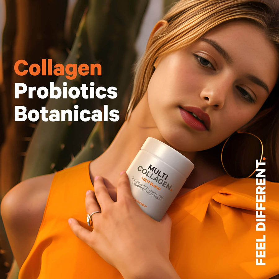 Codeage Multi Collagen Gut Health Probiotics Supplement probiotics woman botanicals