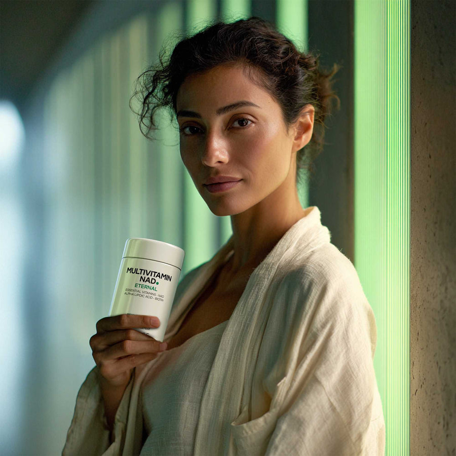 Codeage Multivitamin NAD Woman holding bottle