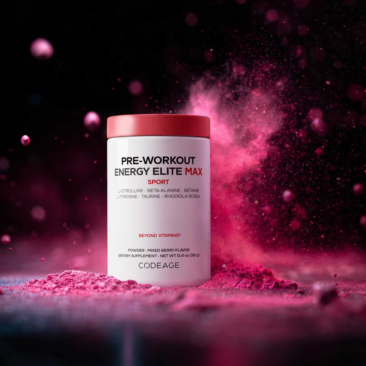 Codeage Pre Workout Supplement, L-Citruline, Beta-Alanine, Sports Training supplement