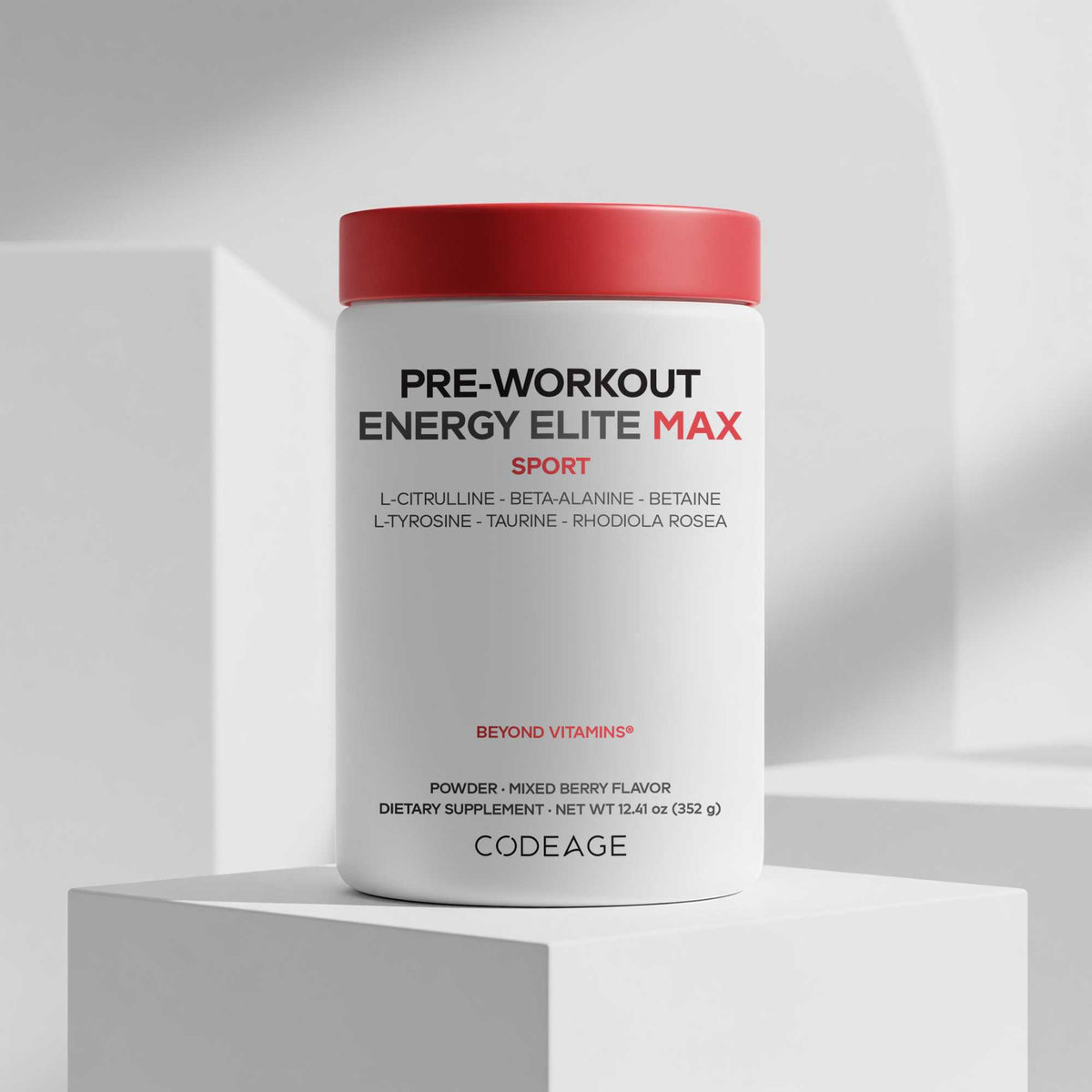 Codeage Pre Workout Supplement, L-Citruline, Beta-Alanine, Sports Training supplement