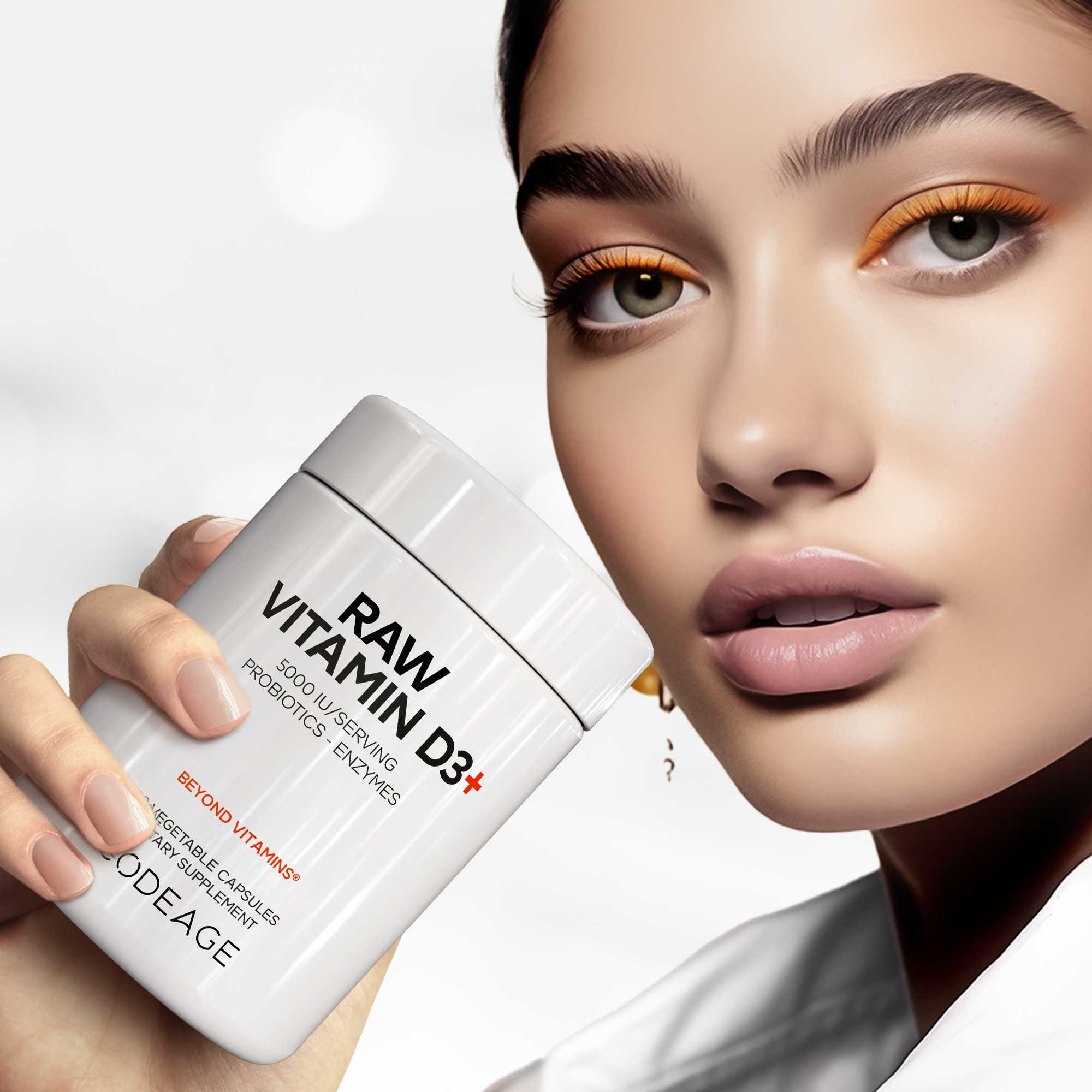 Codeage Raw Vitamin D3+ Supplement Probiotics Enzymes