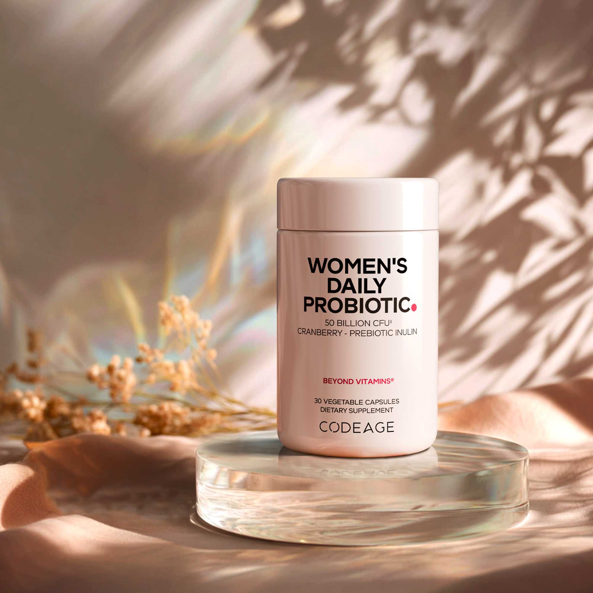 Codeage Women's Daily Probiotic with prebiotic fiber and cranberry