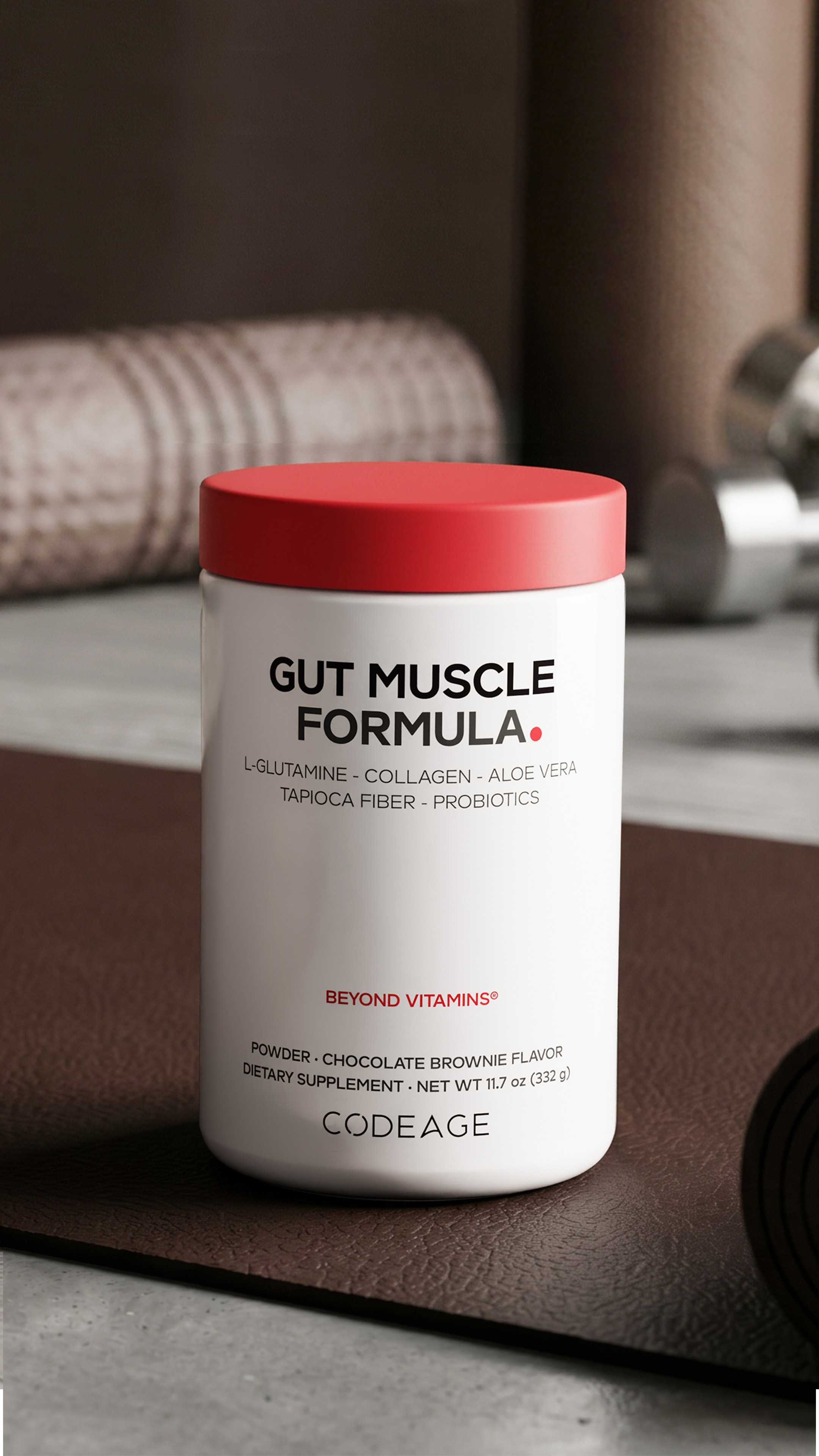 Codeage Gut Muscle Supplement - Chocolate Brownie Flavor