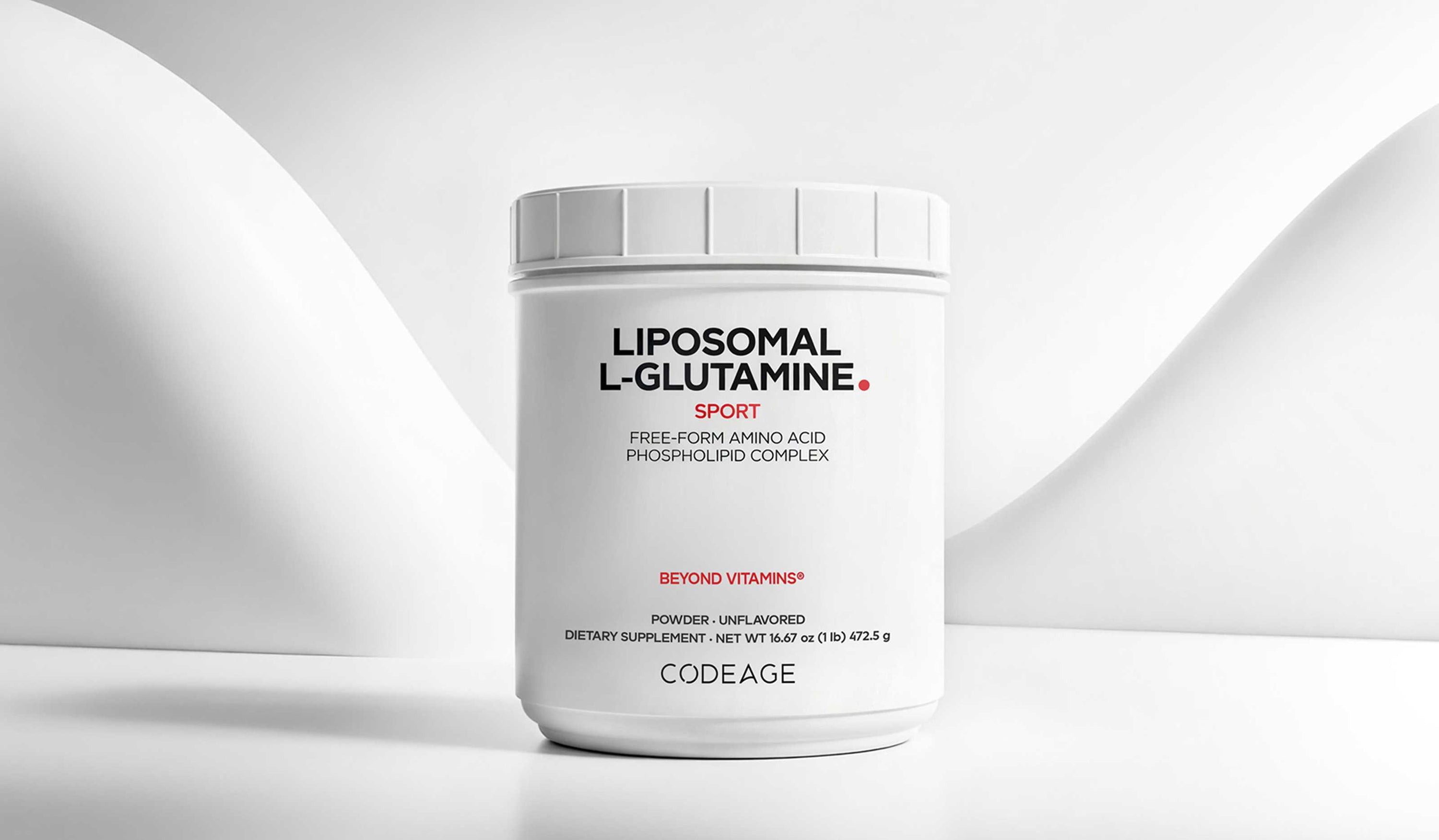Codeage Liposomal L-Glutamine Powder Supplement Phospholipids