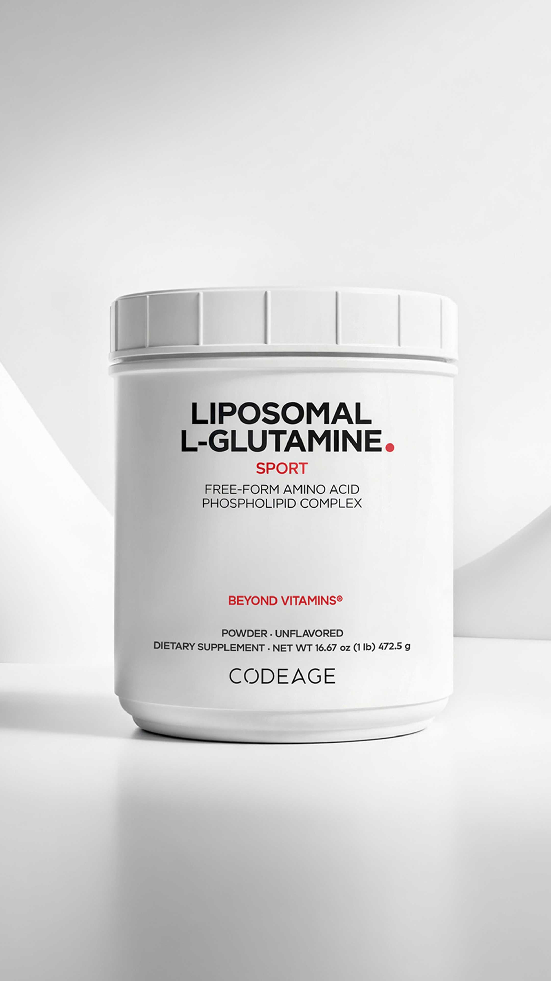 Codeage Liposomal L-Glutamine Powder Supplement Phospholipids