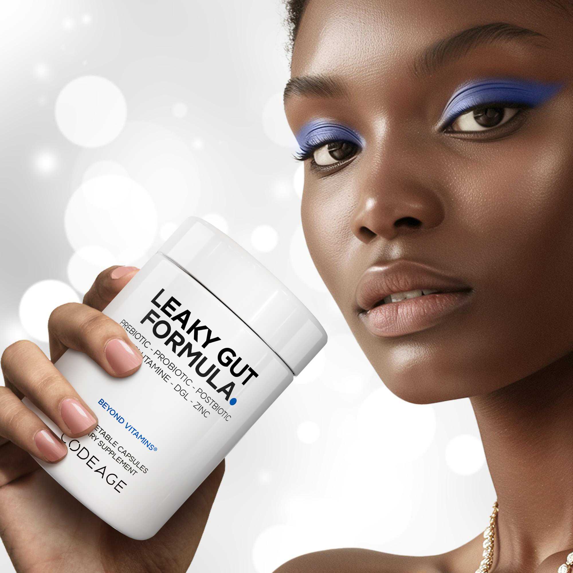 Codeage Leaky Gut Formula Supplement with L-Glutamine, Prebiotic and Probiotic