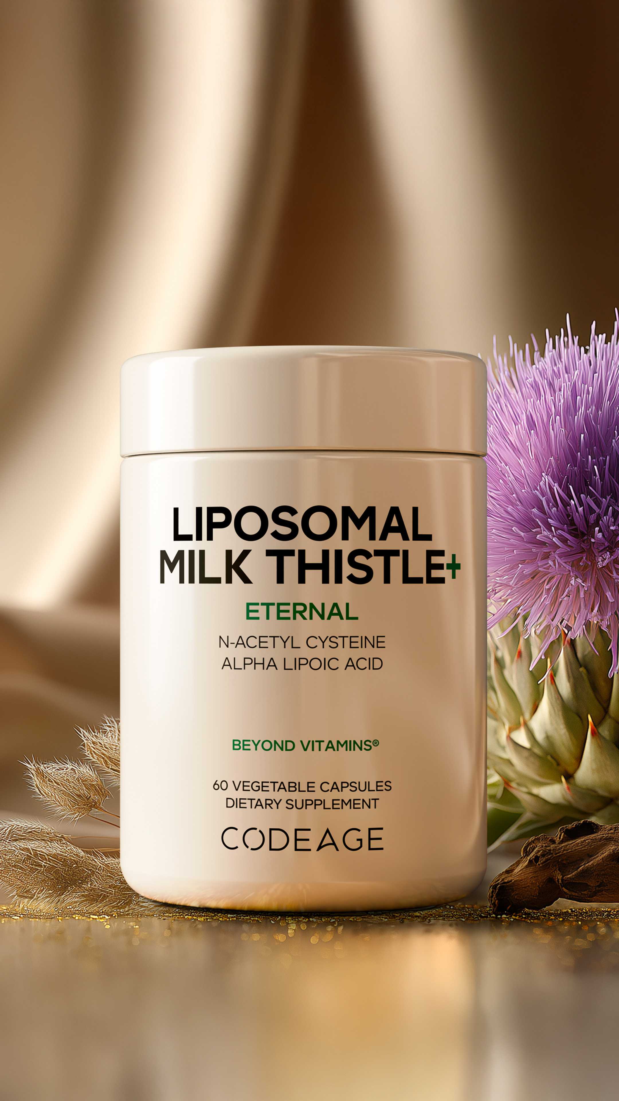 Codeage Liposomal Milk Thistle+ Supplement - NAC & Alpha Lipoic Acid