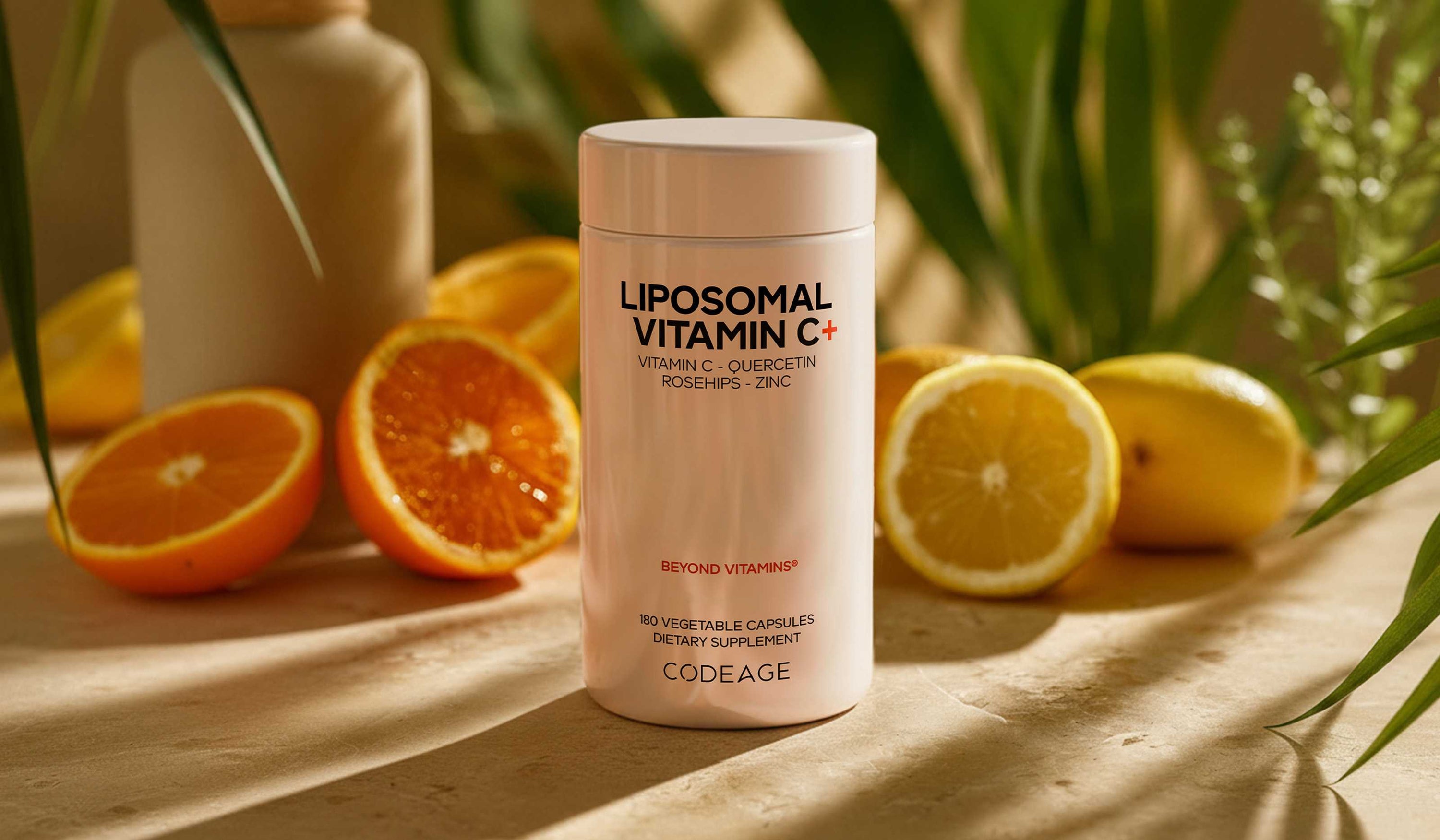 A curated blend of Vitamin C, citrus, and botanical elements.
