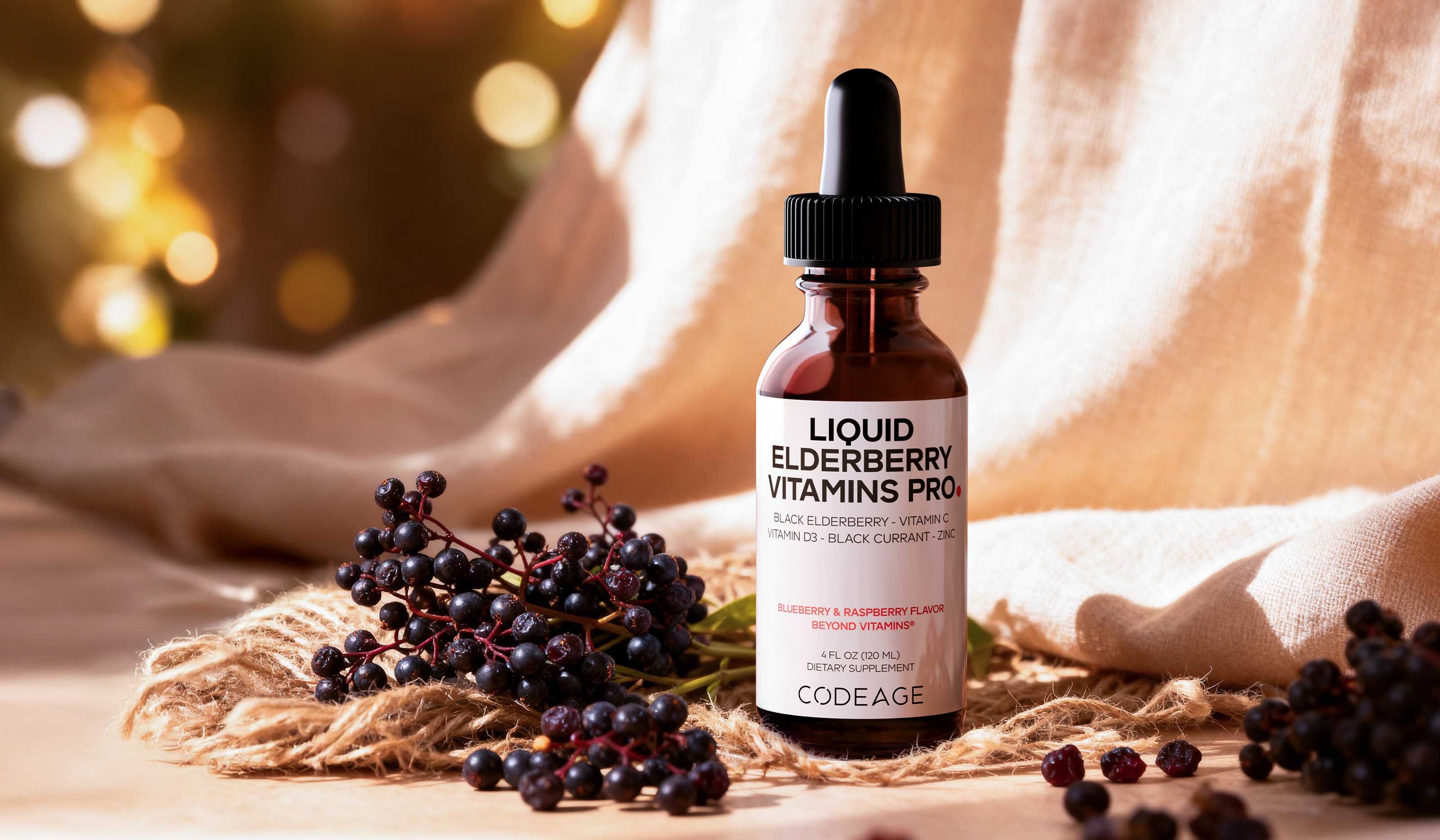 Codeage Liquid Elderberry Vitamins Pro