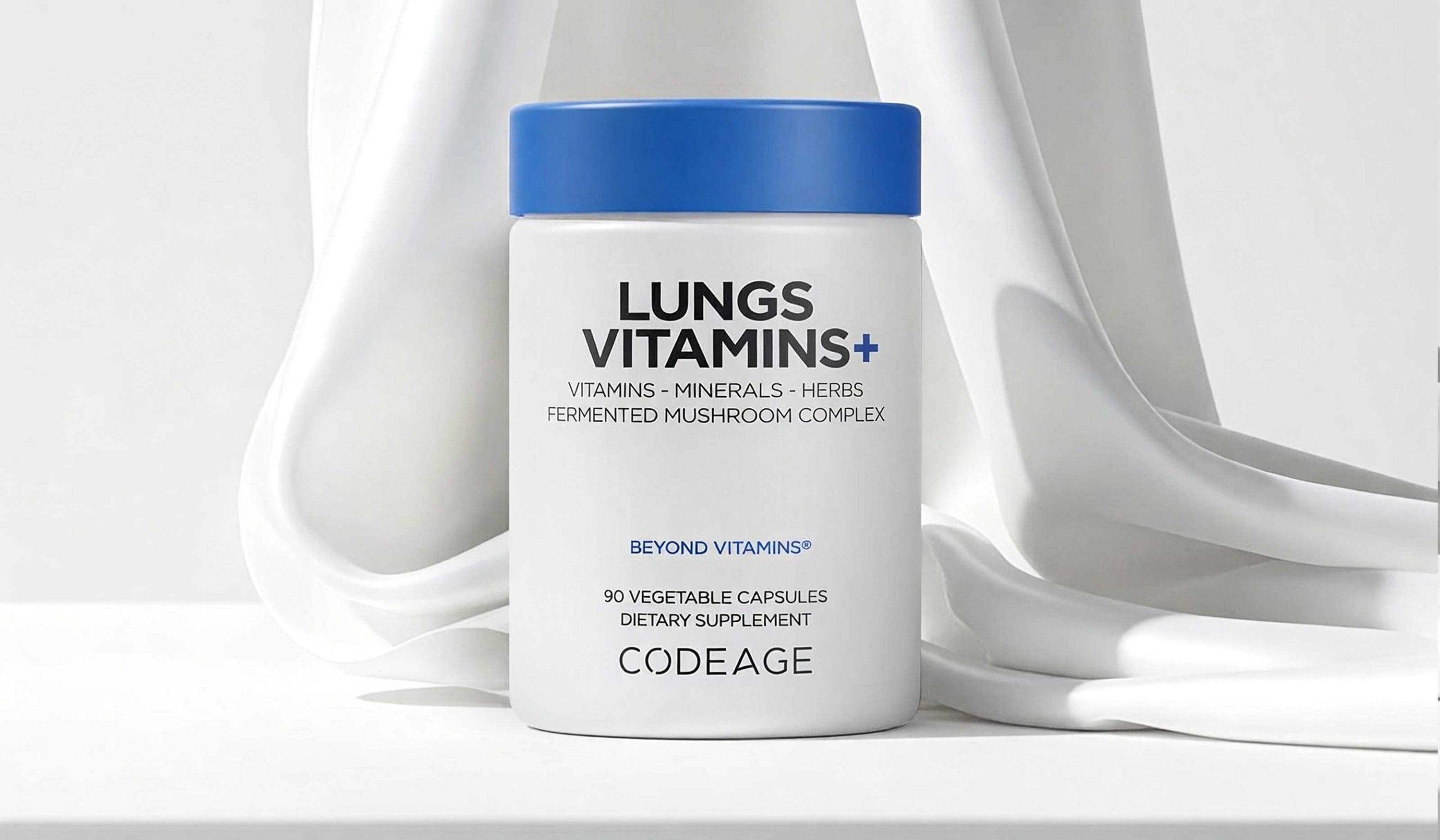 Codeage lungs health, breathing and respiratory support with minerals and essentials nutrients, vitamin E, fermented food and organic herbs
