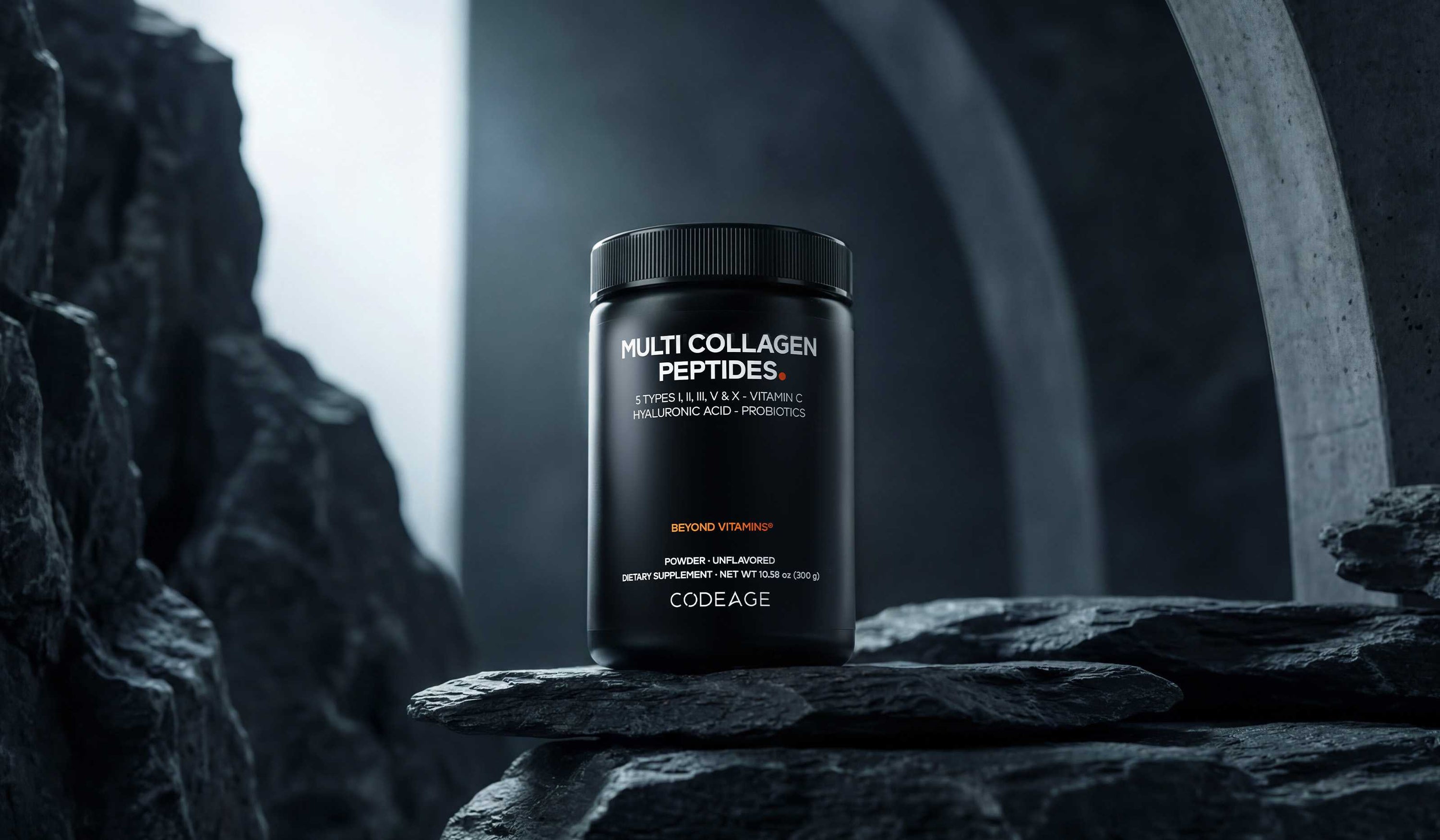 Codeage Multi Collagen Peptides + Probiotics Black Edition