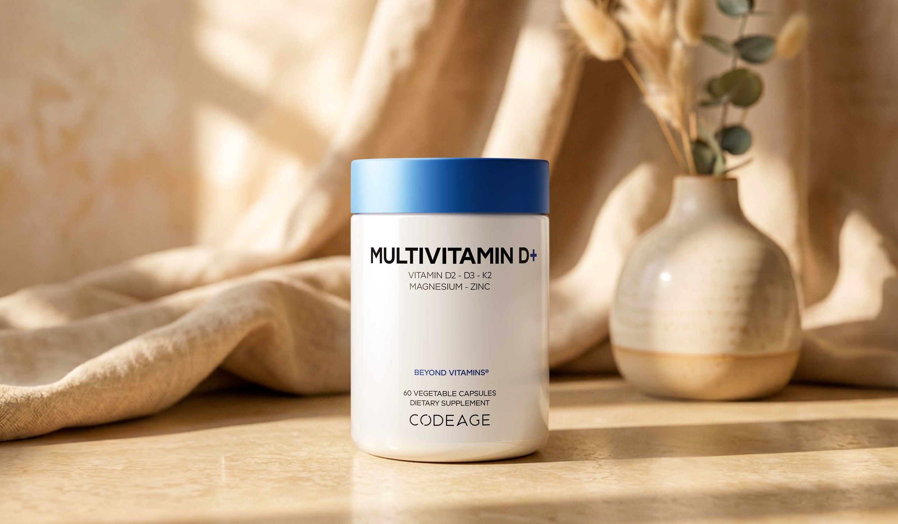 Codeage Multivitamin D+, vitamin d vitamins K2, Magnesium & Zinc