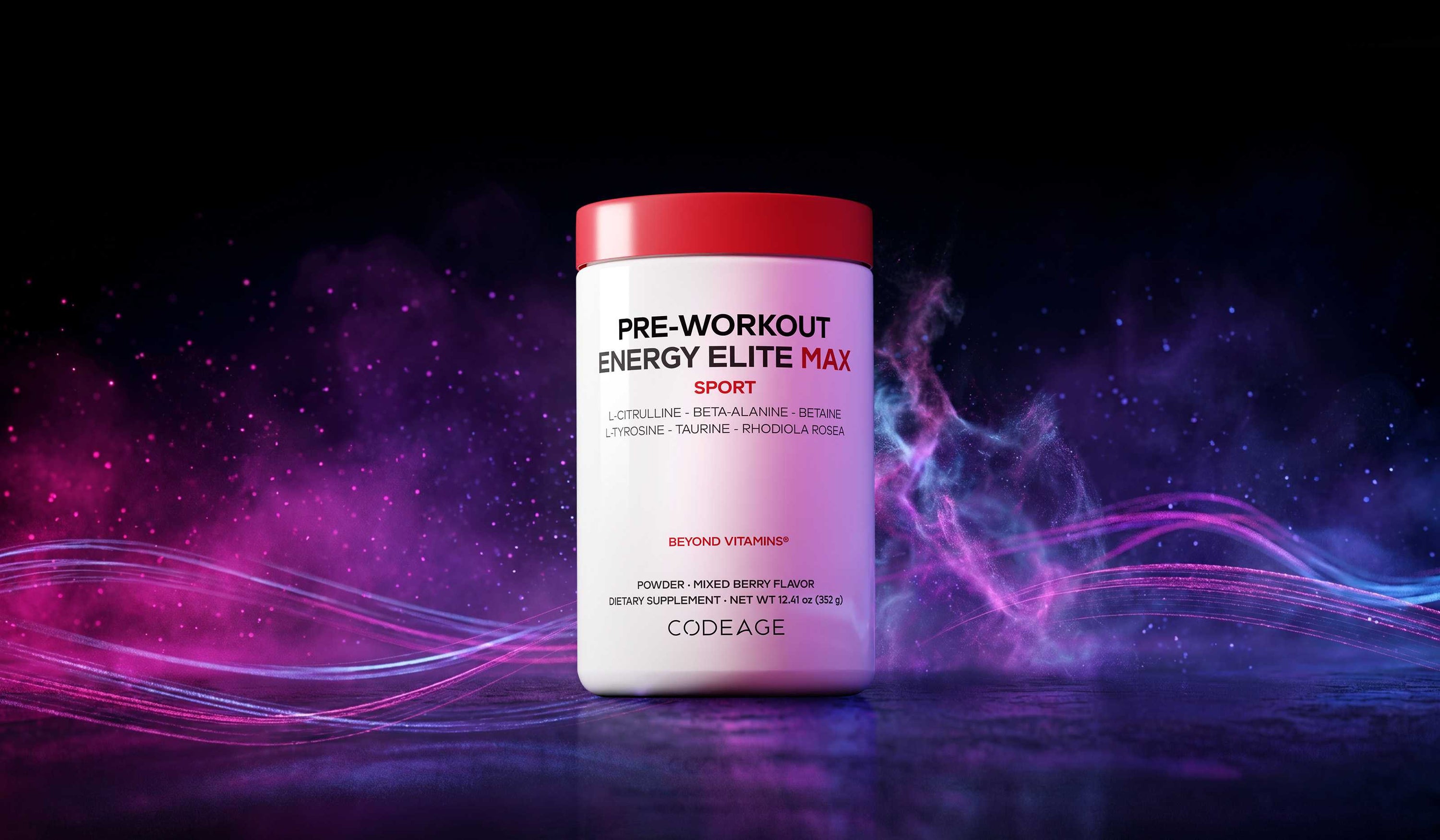 Codeage Pre Workout Supplement, L-Citruline, Beta-Alanine, Sports Training supplement