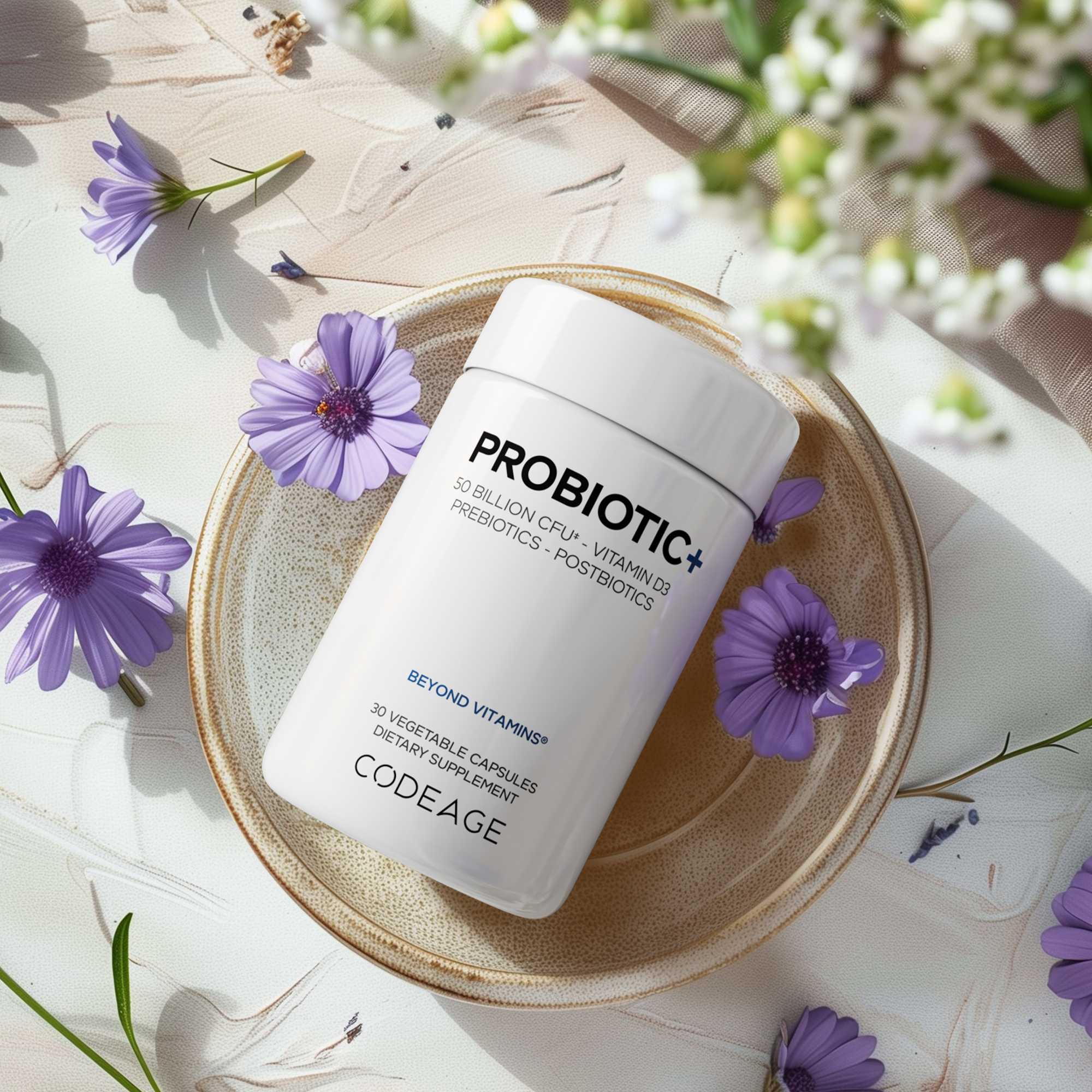 Codeage Probiotic+ 50 Billion CFU with prebiotics and postbiotics