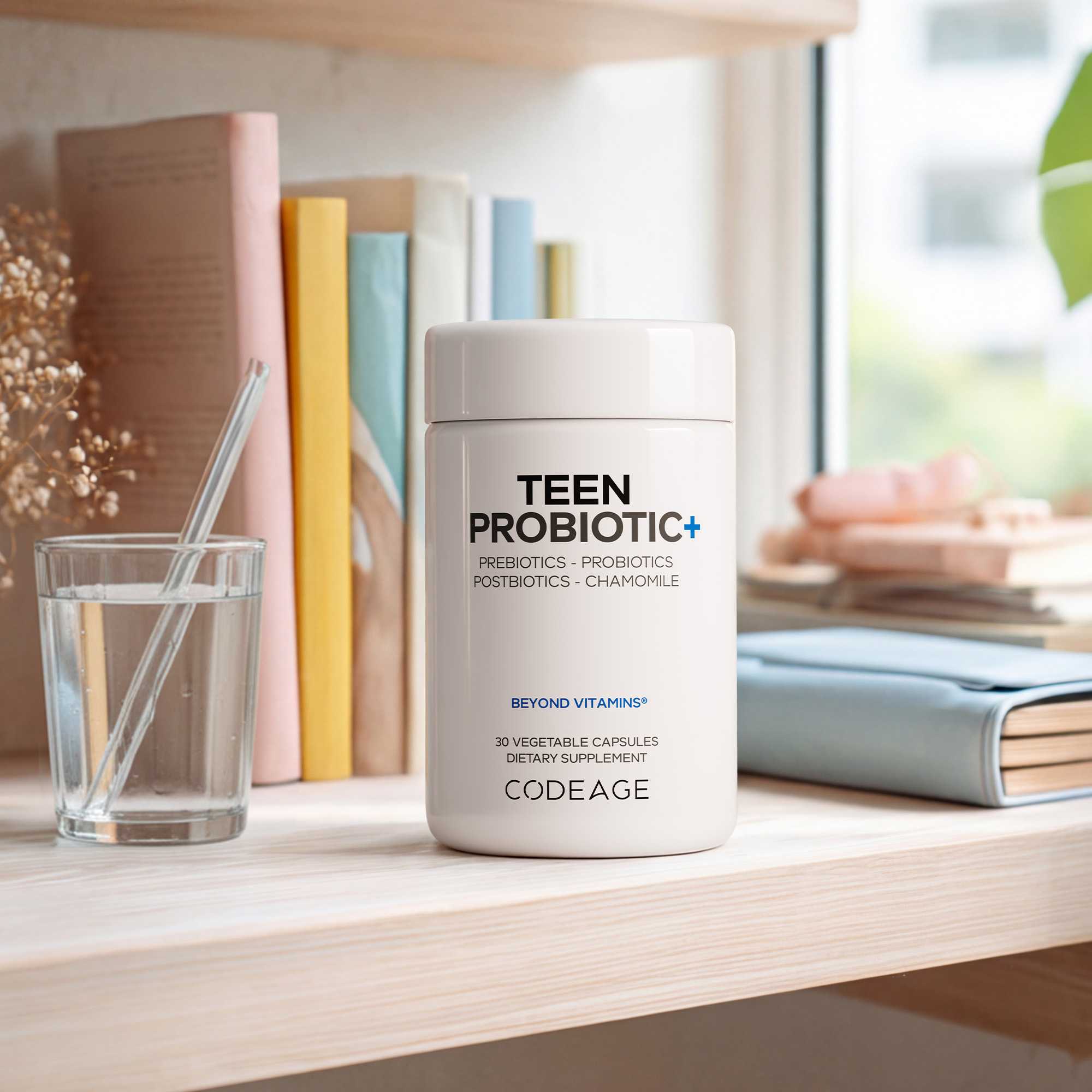 Codeage Teen Probiotic+ Blend 25 billion CFU, Prebiotic