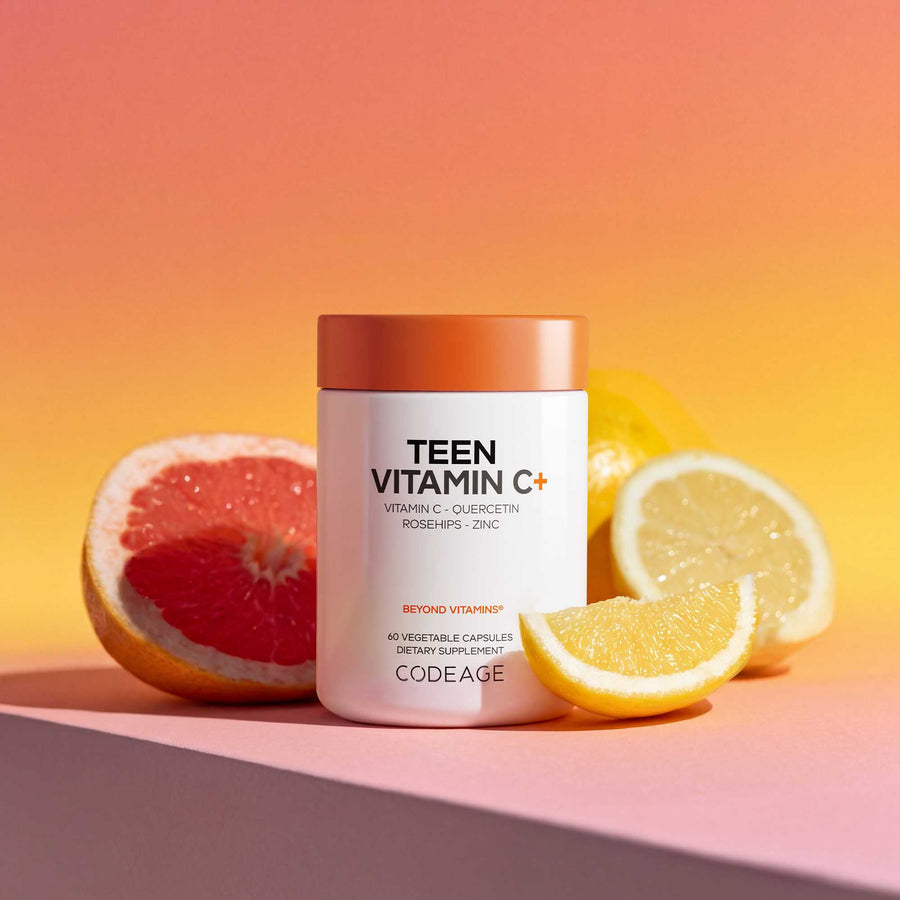 Codeage Teen Vitamin C+ Supplement - Vitamin C for Teenagers with