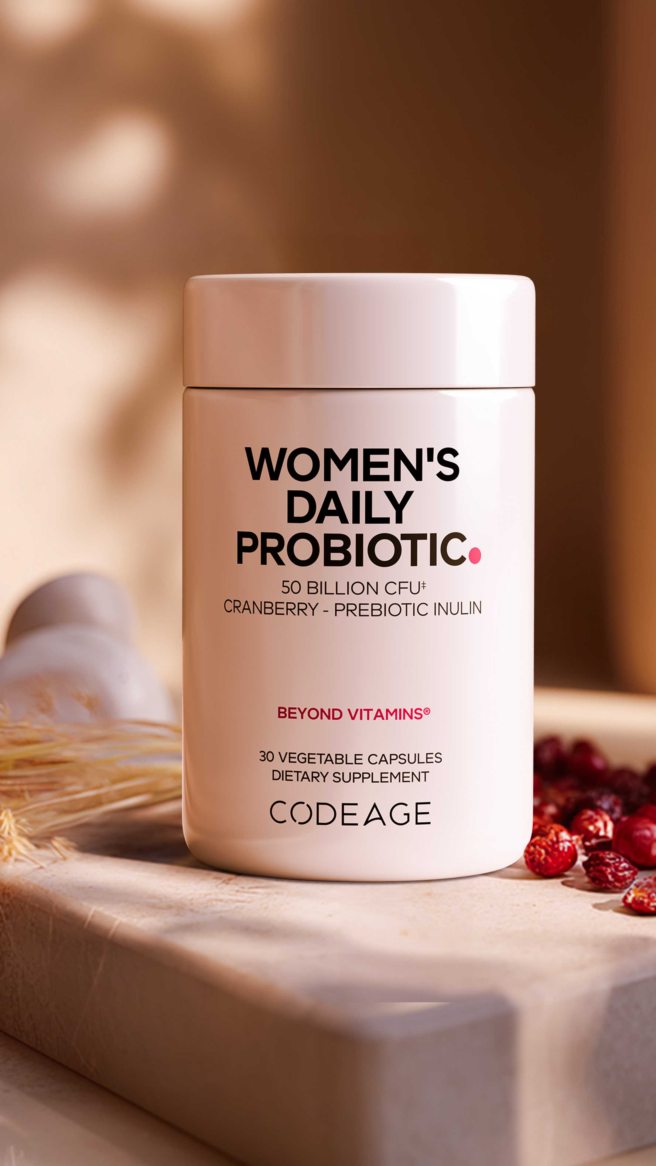 Codeage Women's Daily Probiotic with prebiotic and cranberry