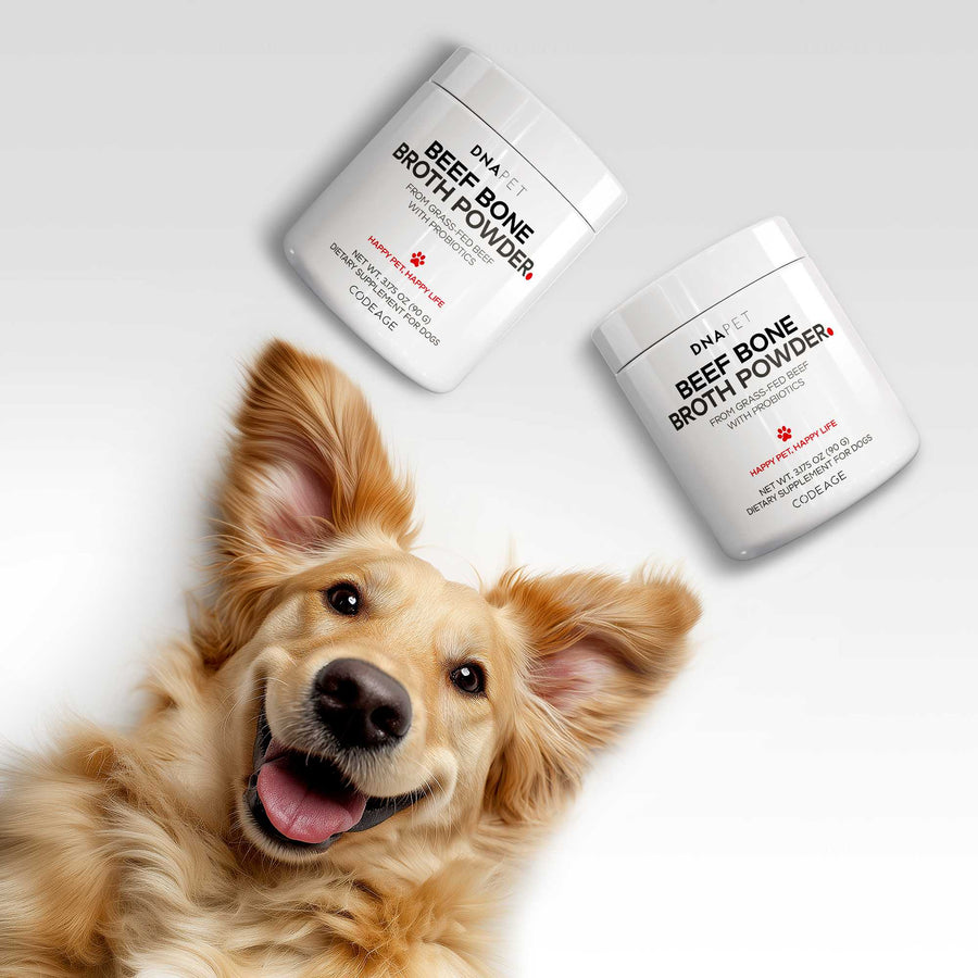 DNA PET Beef Bone Broth canine supplement with Probiotics
