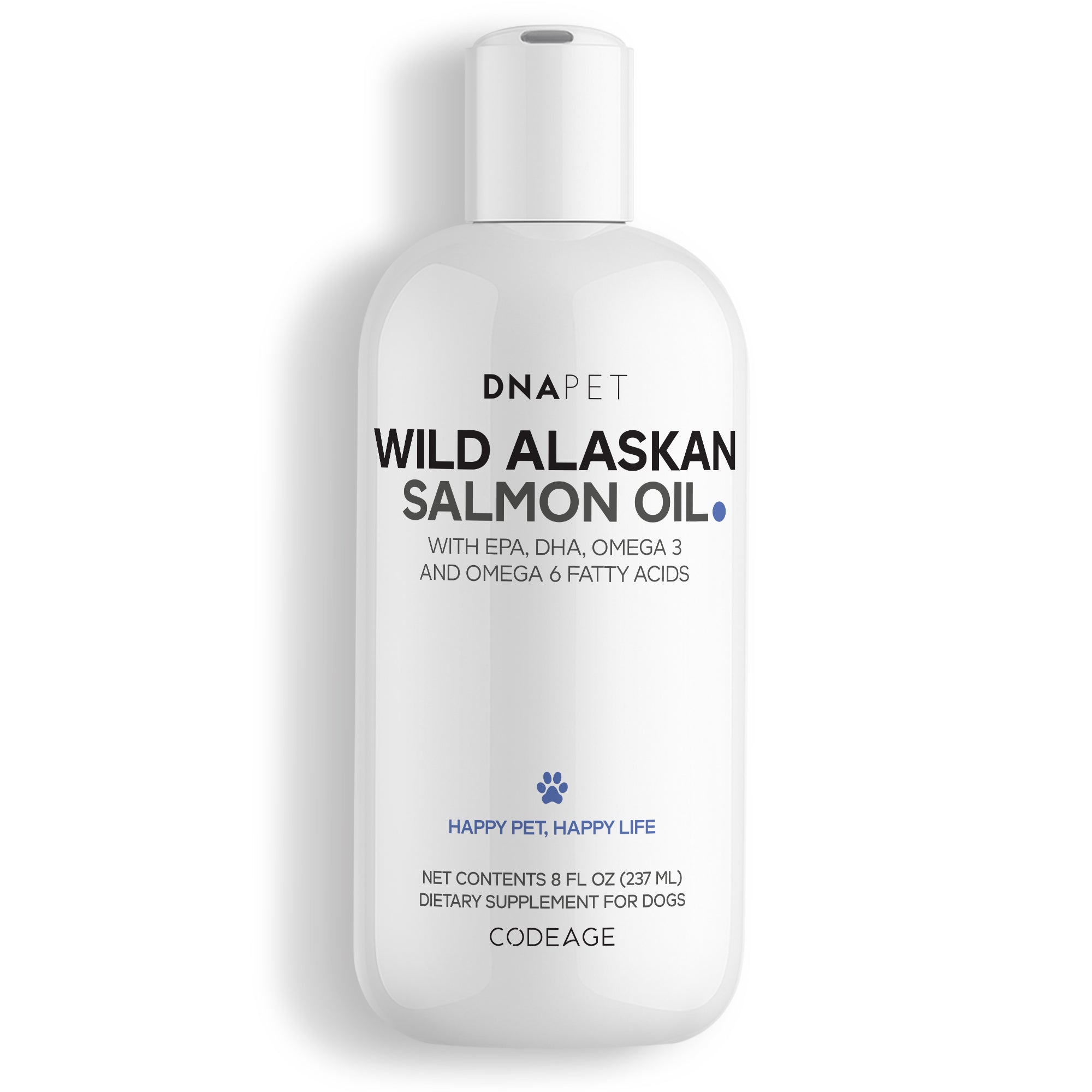 DNA PET Wild Alaskan Salmon Oil - Dog Supplement Omega 3 EPA DHA