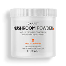 DNA PET Mushroom Powder supplement for dogs with bone broth powder
