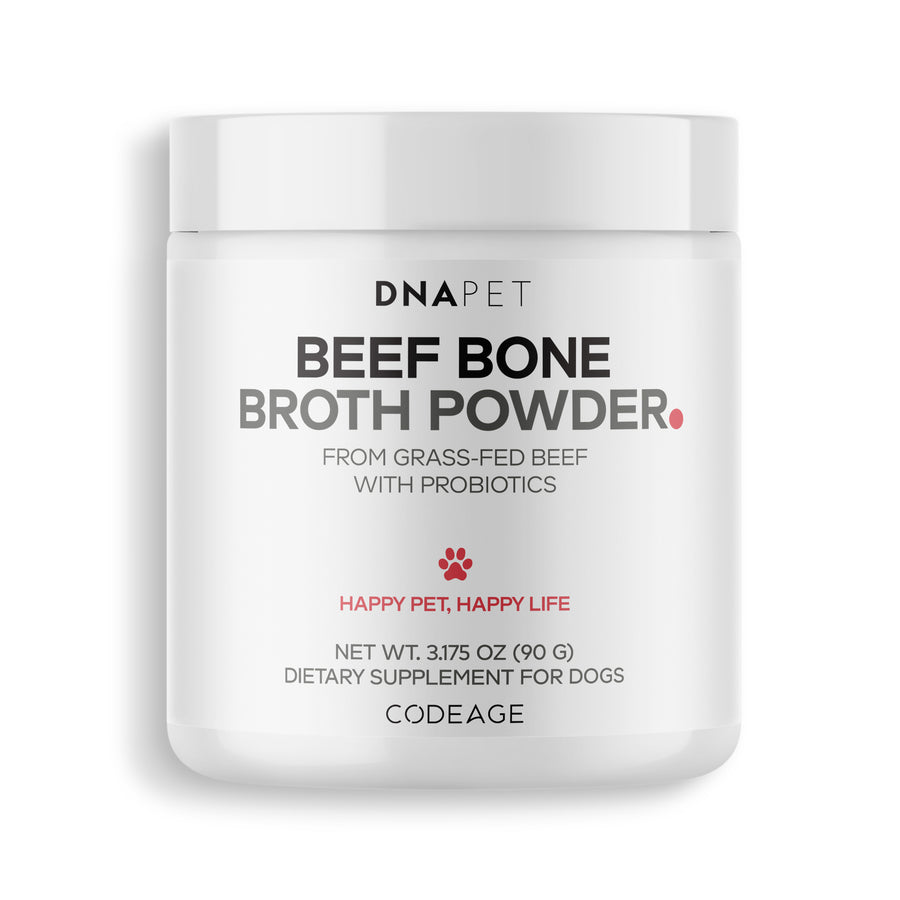 DNA PET Beef Bone Broth canine supplement with Probiotics