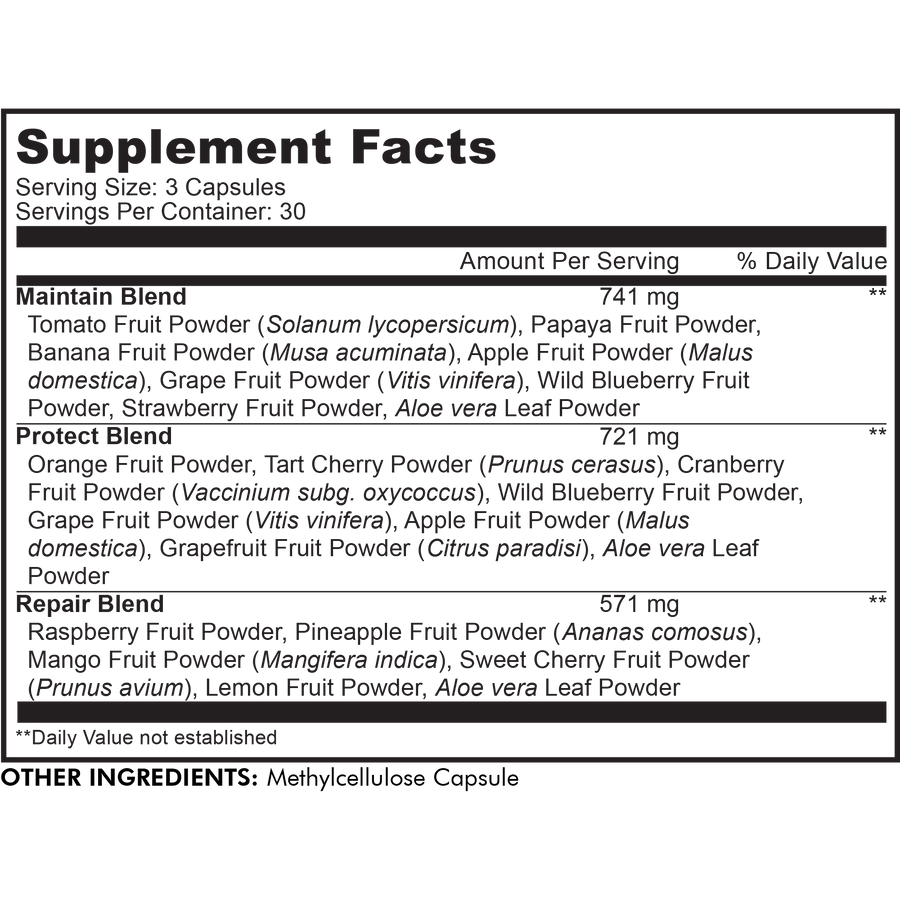 Instantfood Fast Fruits supplement facts