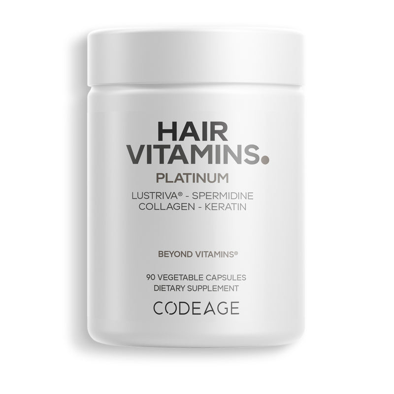 nicotinamide l-carnitine ascorbic acid for hair Does aid in reducing loss? Typology with each bottle containing 60 servings for a 2 Codeage Hair Vitamins Platinum -