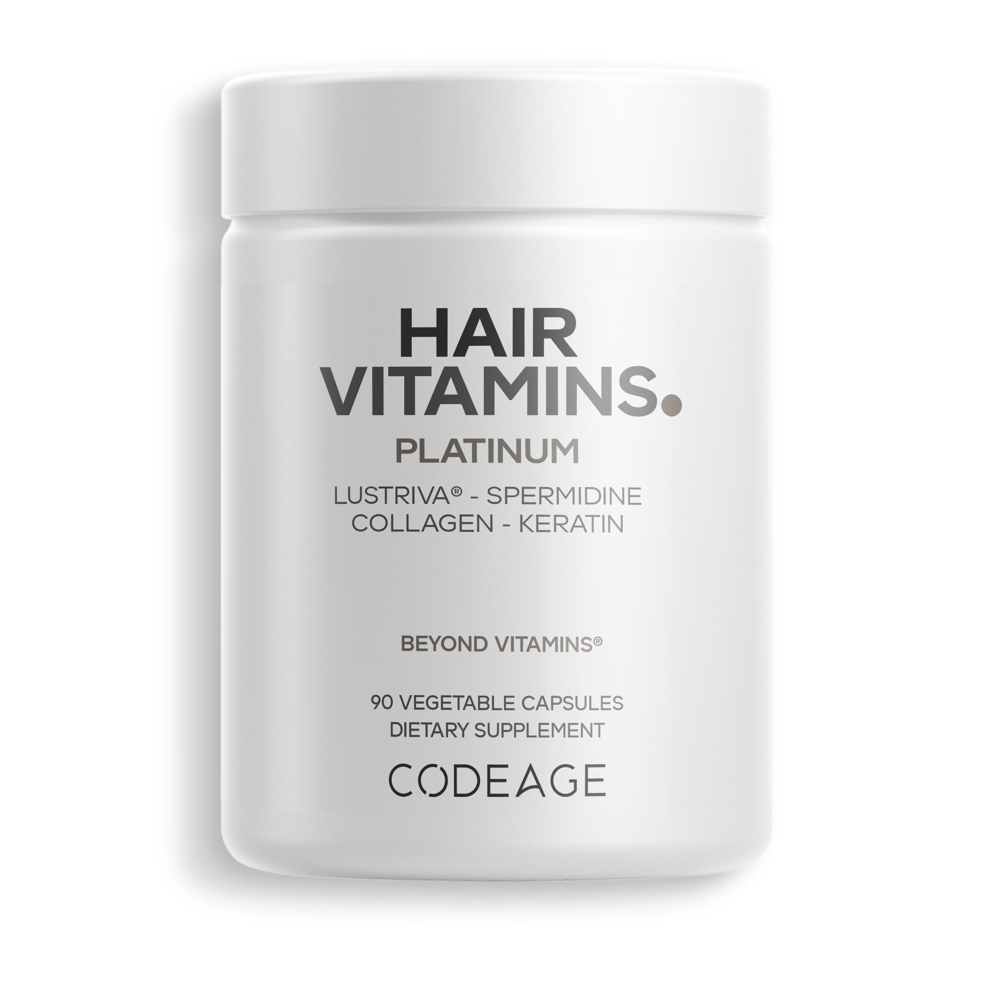 Codeage Hair Vitamins Platinum with Spermidine, Collagen, Keratin and more