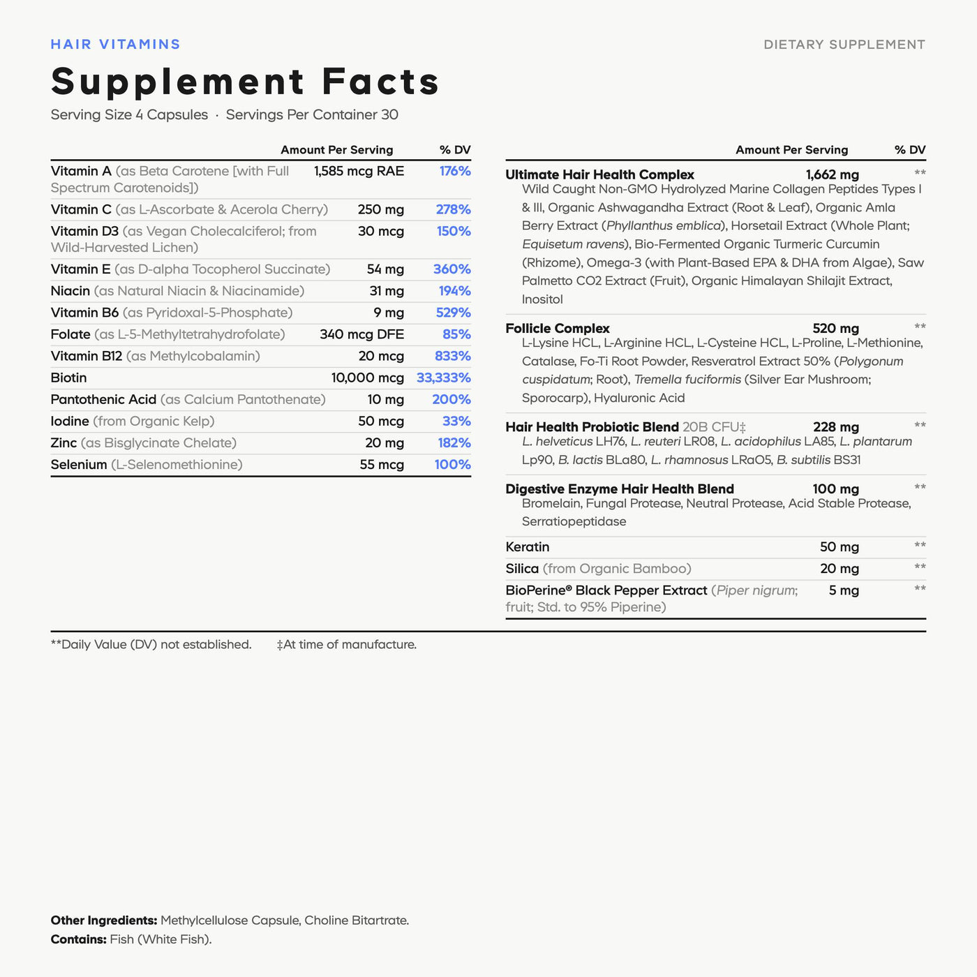 Codeage Hair Vitamins Biotin Supplement