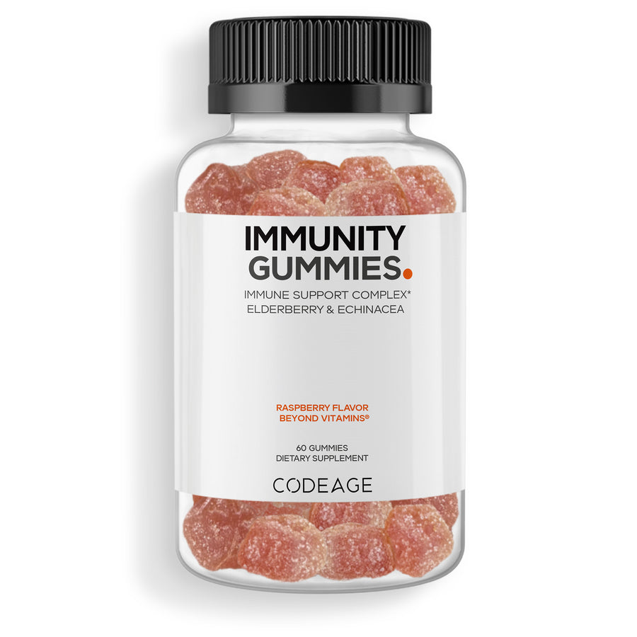 Codeage Immunity Gummies Vitamin C Echinacea Propolis Sambucus Nigra Immune Support Gummy Vitamins 