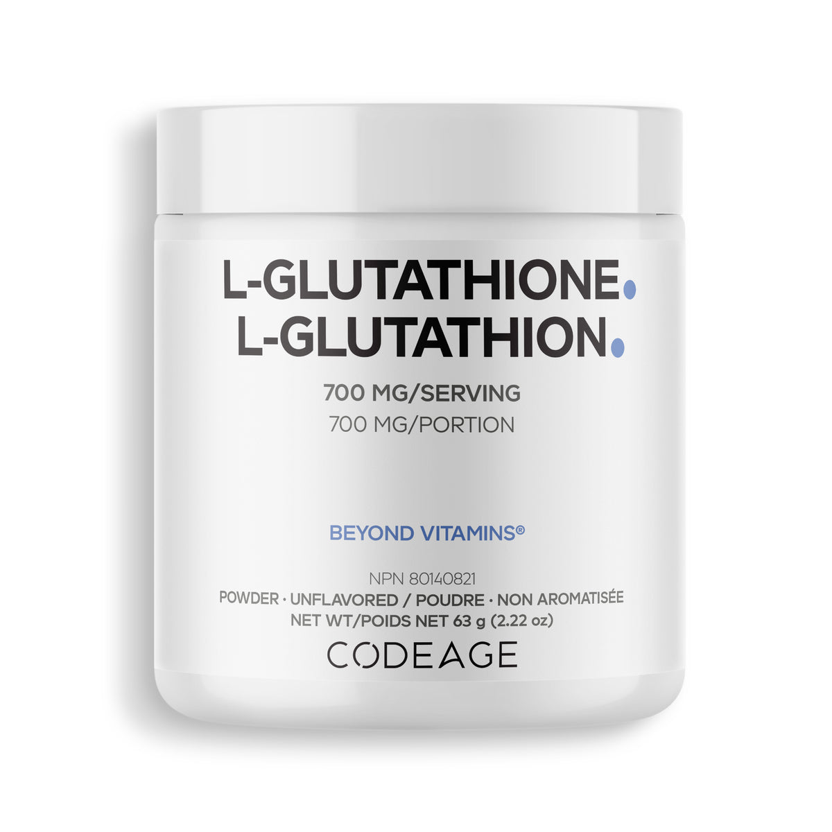 Codeage L-Glutathione 700mg powder supplement