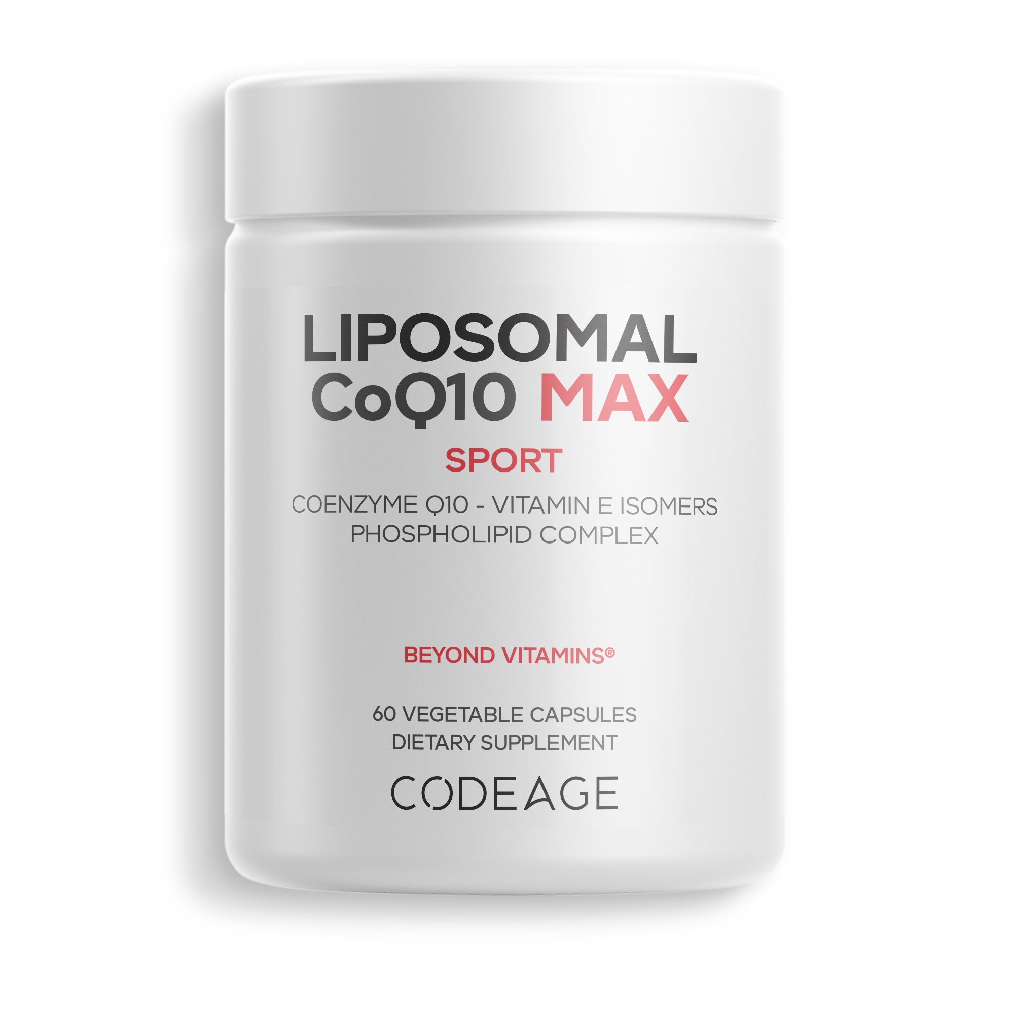 Codeage Liposomal CoQ10 Max Supplement Coenzyme Q10 Vitam E Isomers