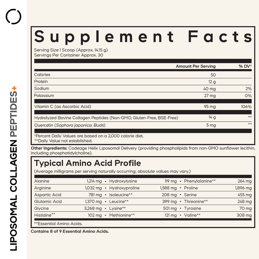 Codeage Liposomal Collagen Supplement Powder Facts
