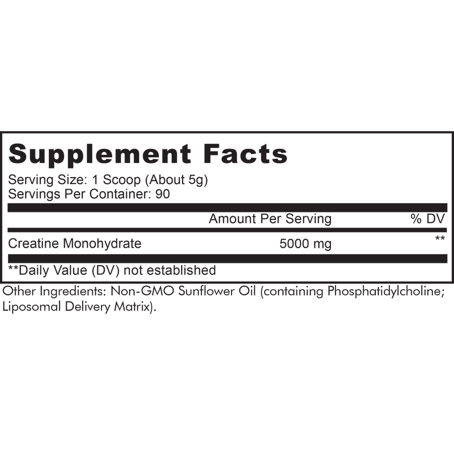 Codeage Creatine Liposomal 5000mg Supplement facts