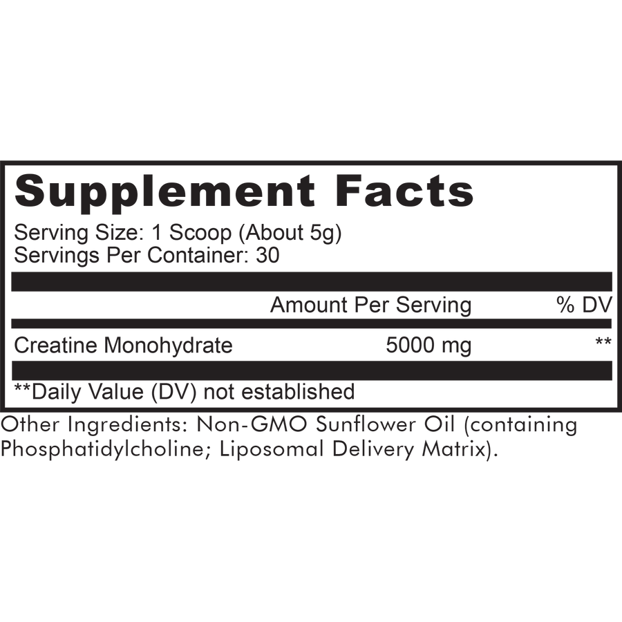 Codeage Liposomal Creatine Powder Supplement Facts