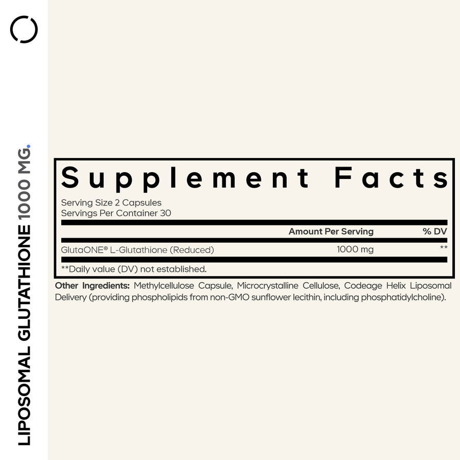 Codeage L-Glutathione 1000mg, GlutaONE Reduced Glutathione Supplement Codeage L-Glutathione 1000mg, GlutaONE Reduced Glutathione Supplement