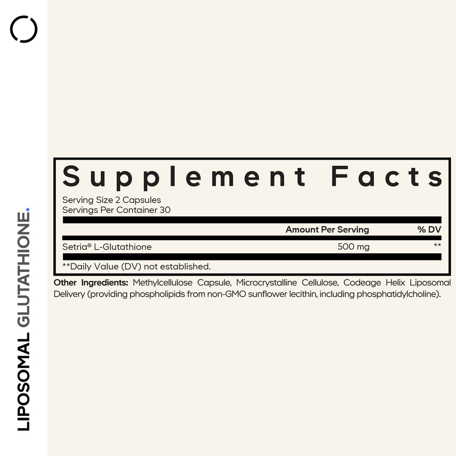 Codeage Liposomal Glutathione, Phospholipid, Non-GMO Sunflower Oil Codeage Liposomal Glutathione, Phospholipid, Non-GMO Sunflower Oil