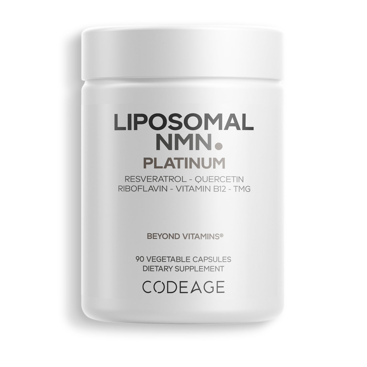 Codeage Liposomal NMN Platinum Supplement, 500 mg NMN with Trans-Resveratrol, Quercetin & TMG