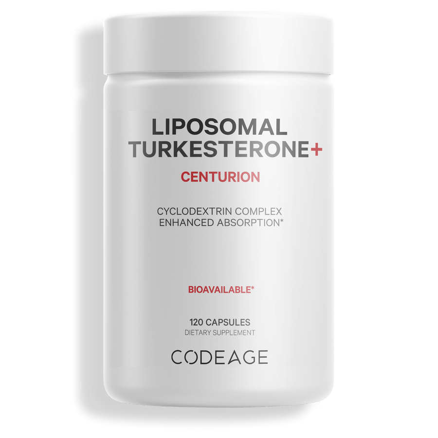 Codeage Liposomal Turkesterone Capsules Supplement for Athletes, Sports & Fitness Formula, Ajuga Turkestanica Extract std. to 10% Turkesterone Capsules