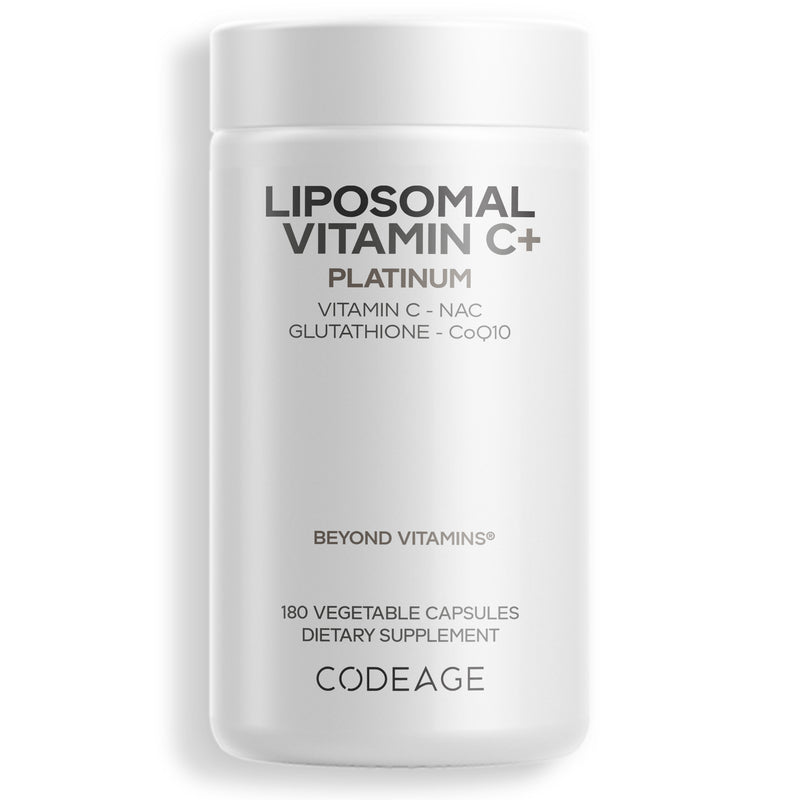 Codeage Liposomal Vitamin C+ Platinum, L-glutathione, NAC, CoQ10, Flavonoids Codeage Liposomal Vitamin C+ Platinum, L-glutathione, NAC, CoQ10, Flavonoids