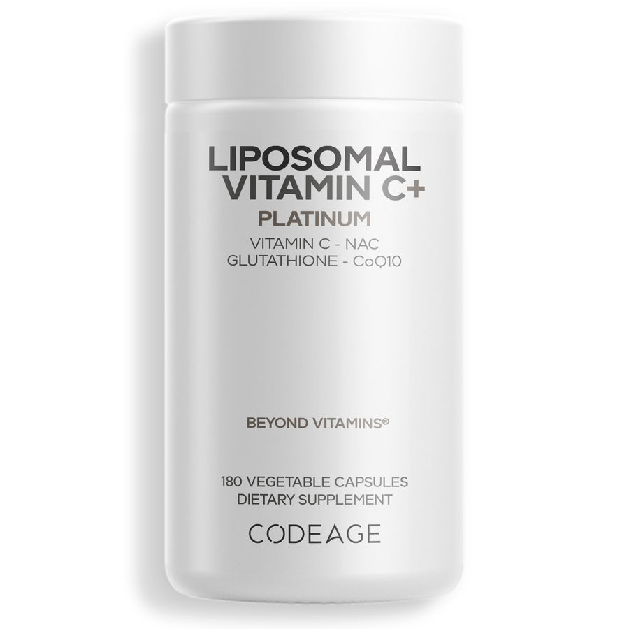 Codeage Liposomal Vitamin C+ Platinum, L-glutathione, NAC, CoQ10, Flavonoids Codeage Liposomal Vitamin C+ Platinum, L-glutathione, NAC, CoQ10, Flavonoids