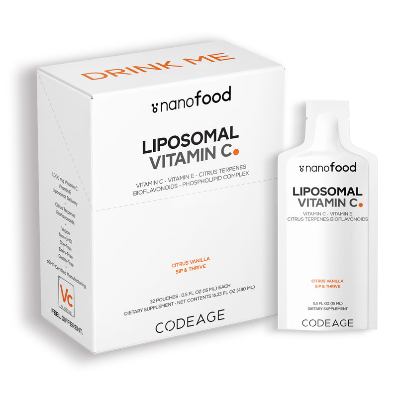 Codeage Liposomal Liquid Vitamin C Pouch, 1000mg Vitamin C Supplement Codeage Liposomal Liquid Vitamin C Pouch, 1000mg Vitamin C Supplement
