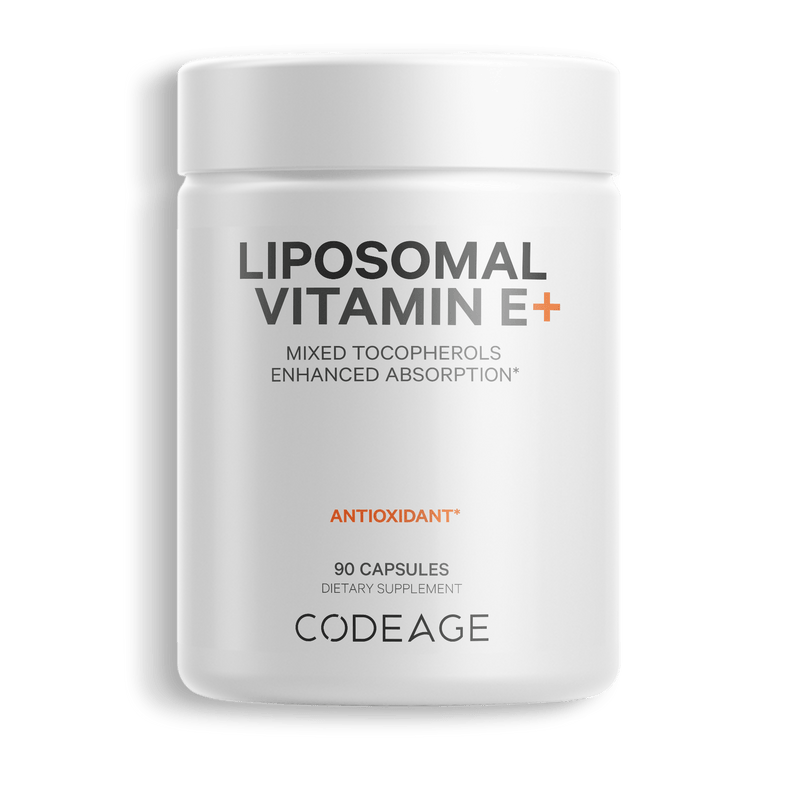 Codeage Liposomal Vitamin E Capsule Supplement Tocopherols, Vitamin E isomers