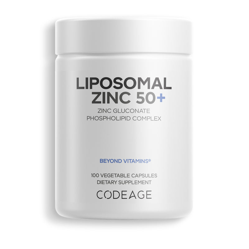 Codeage Liposomal Zinc 50 mg Capsules, Vegan Zinc Mineral Supplement