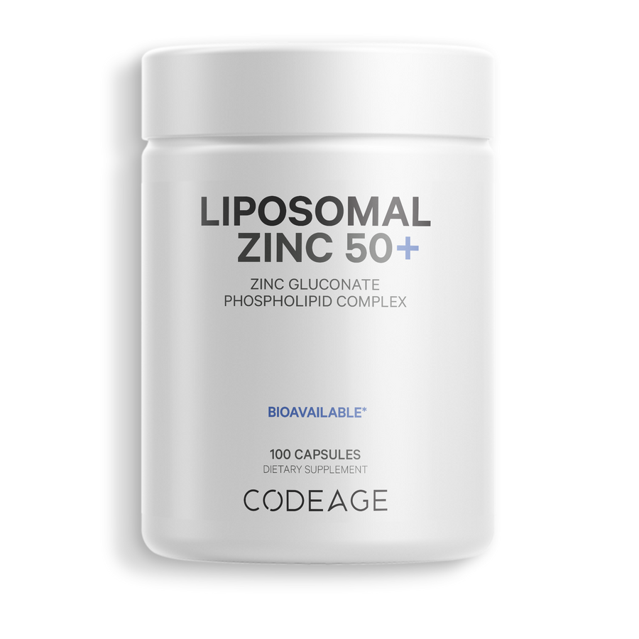 Codeage Liposomal Zinc 50 mg Capsules, Vegan Zinc Mineral Supplement