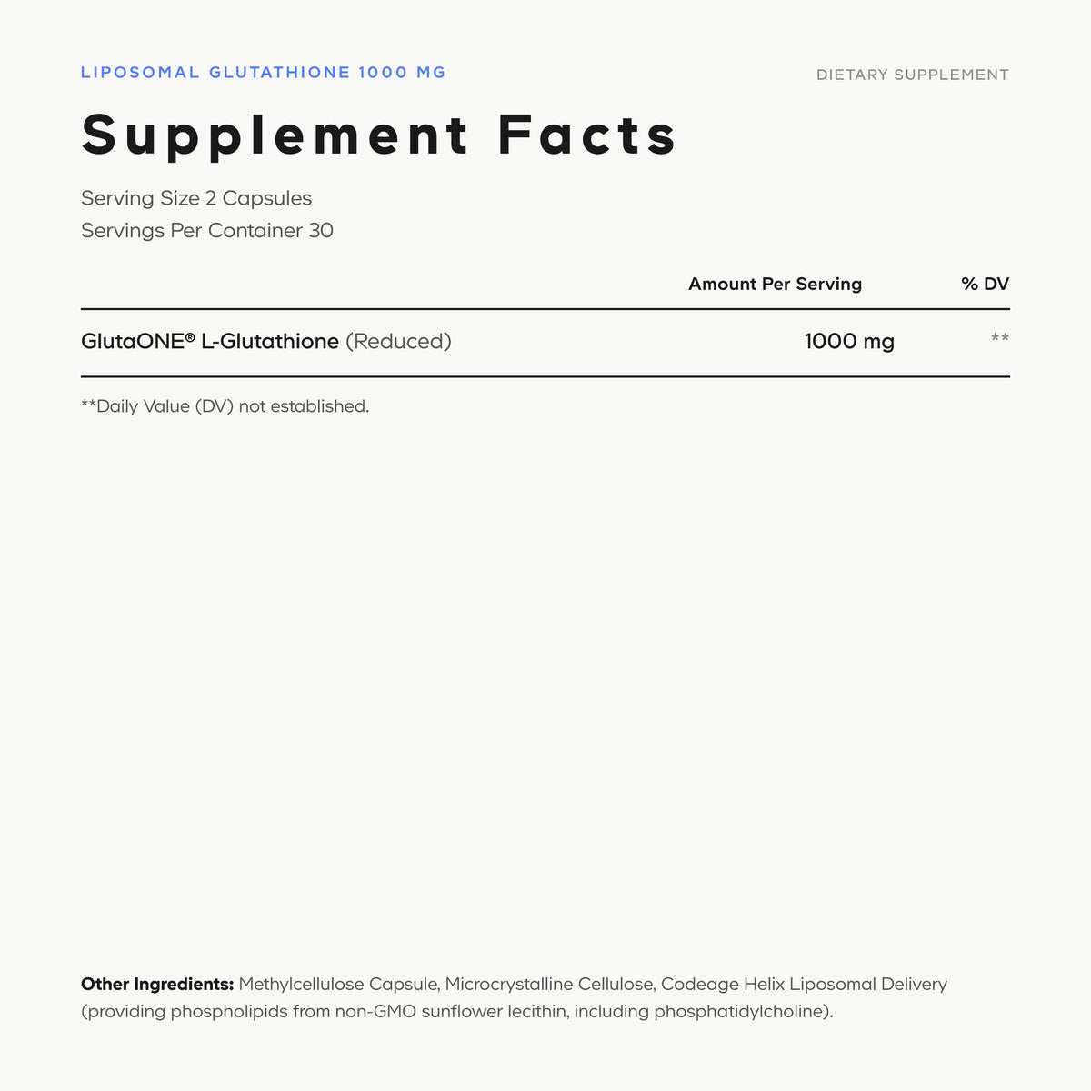 Liposomal Glutathione 1000mg